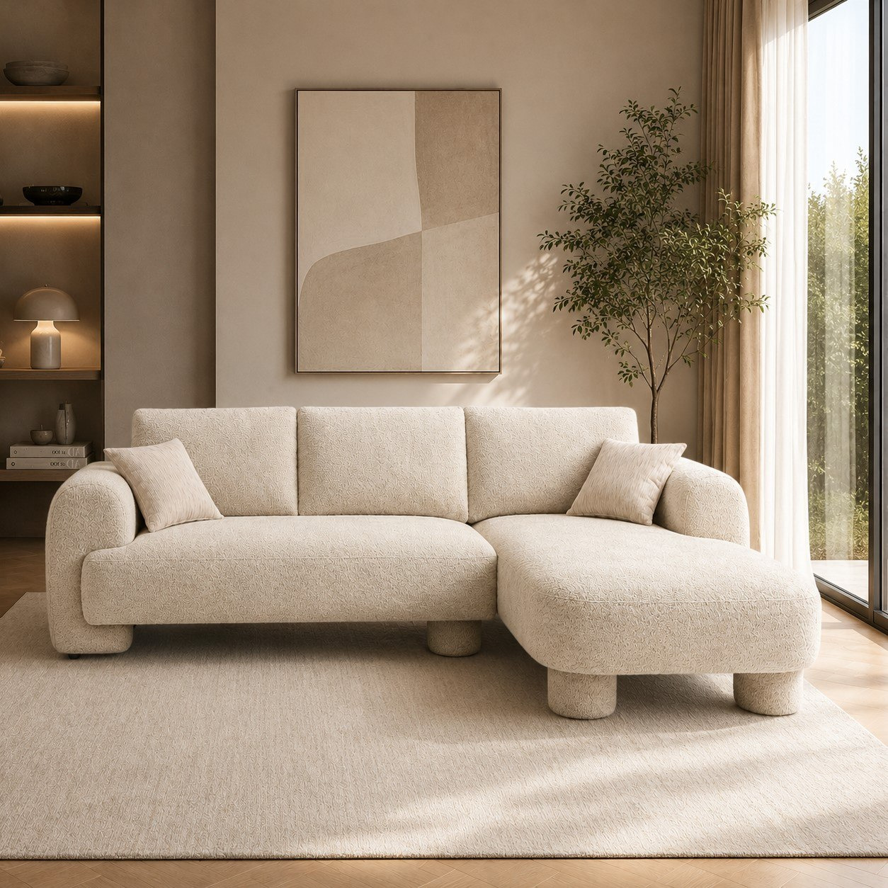 Hagen 4-Seater Fabric Right Corner Sofa with Cushion-hbxlivingroom-sofasandarmchairs-sofas-image-1