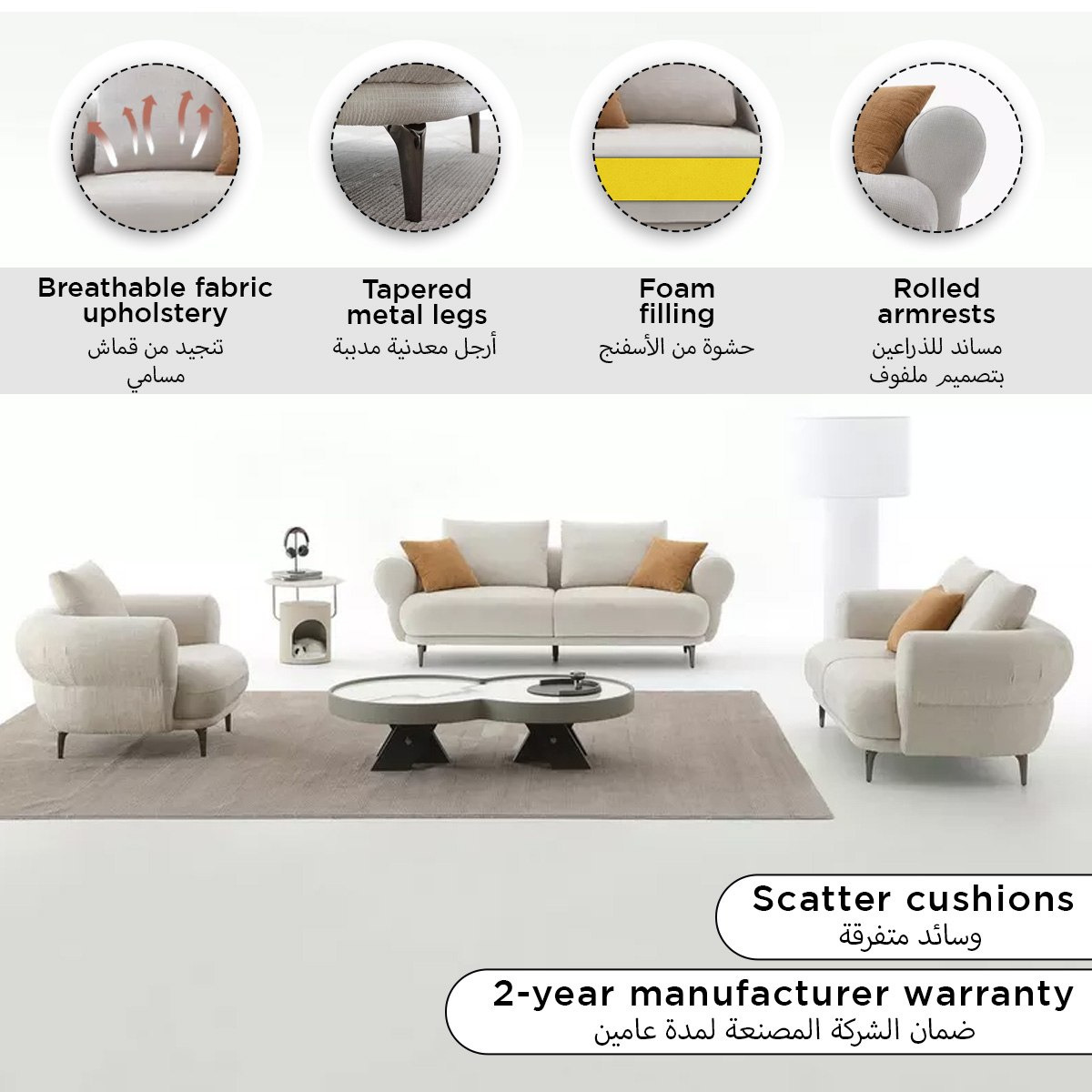 Cologne 2-Seater Fabric Sofa with 2 Large and 1 Small Cushion-hbxlivingroom-sofasandarmchairs-sofas-image-8