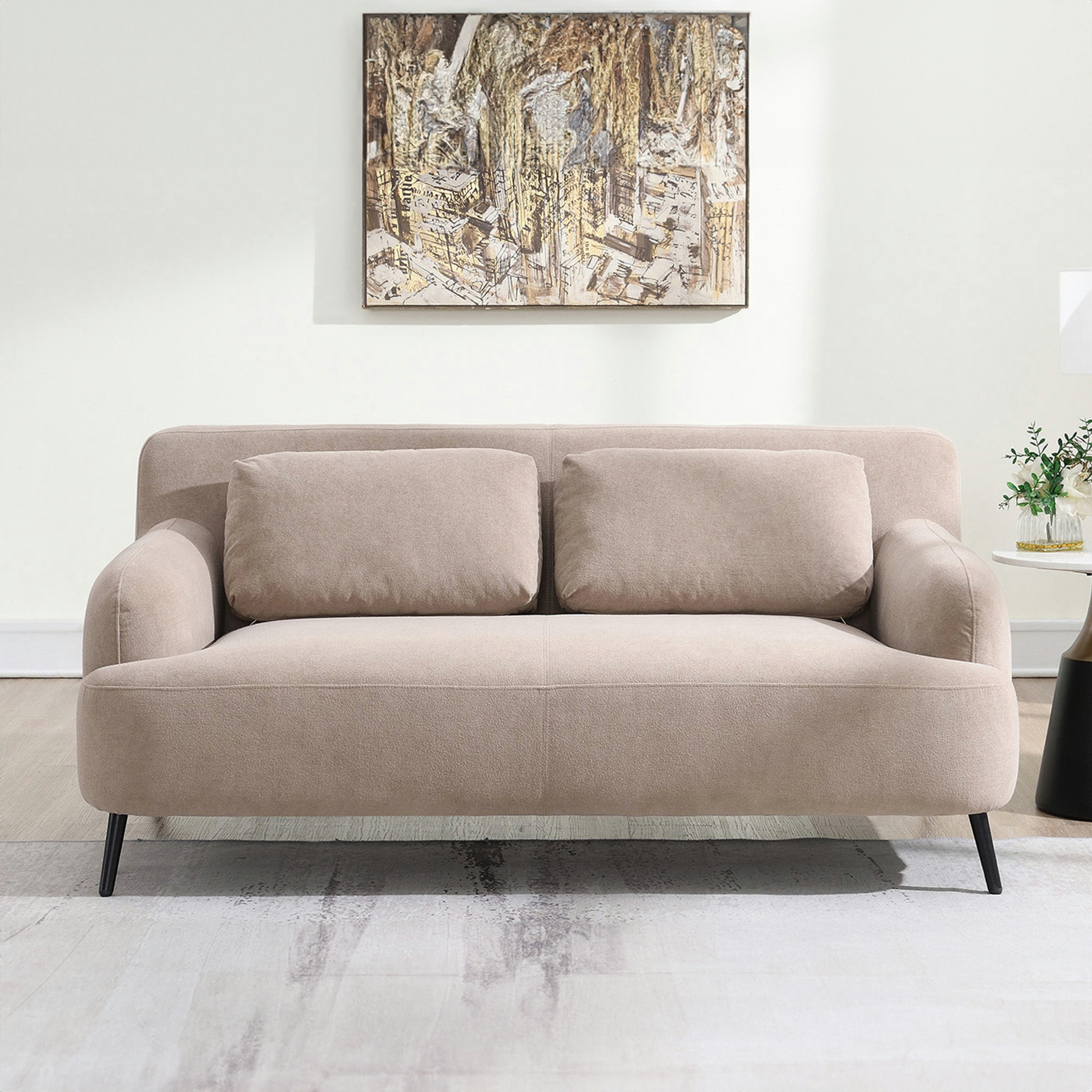 كنبة قماش مقعدين مع 2 وسادة من كارميل-hbxlivingroom-sofasandarmchairs-sofas-image-2