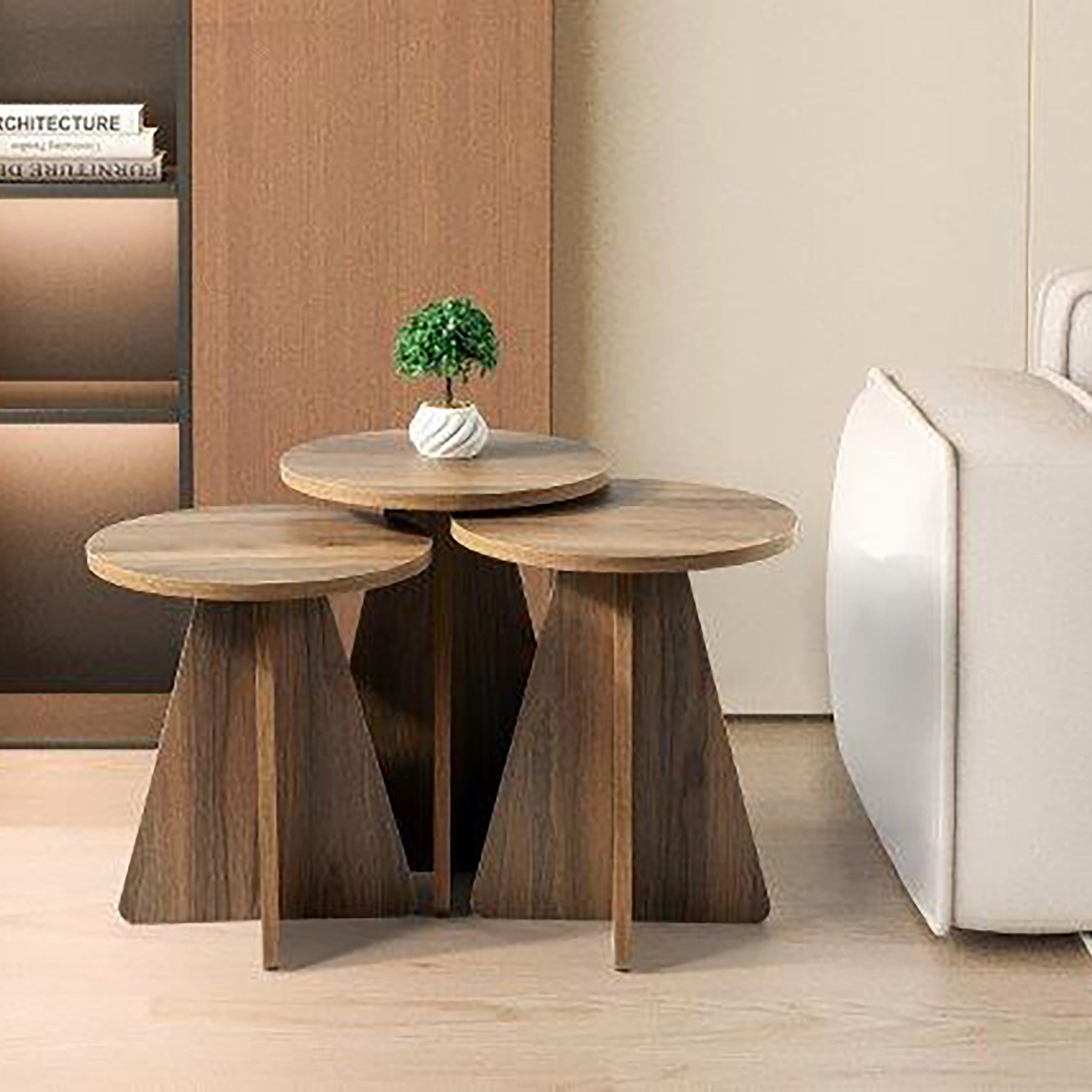 طقم طاولات متداخلة عدد 3 بلمسة نهائية من الحجر من جامورا-hbxfurniture-livingroom-nestingtables-image-1