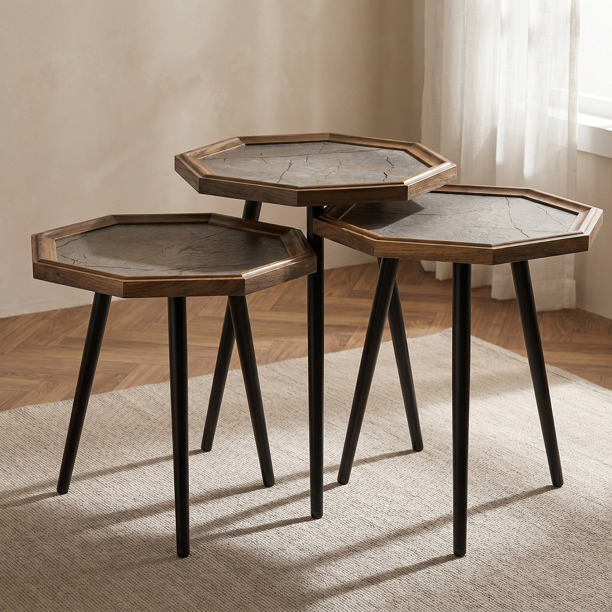Miles Octagonal Nest of Tables - Set of 3-hbxfurniture-livingroom-nestingtables-image-1
