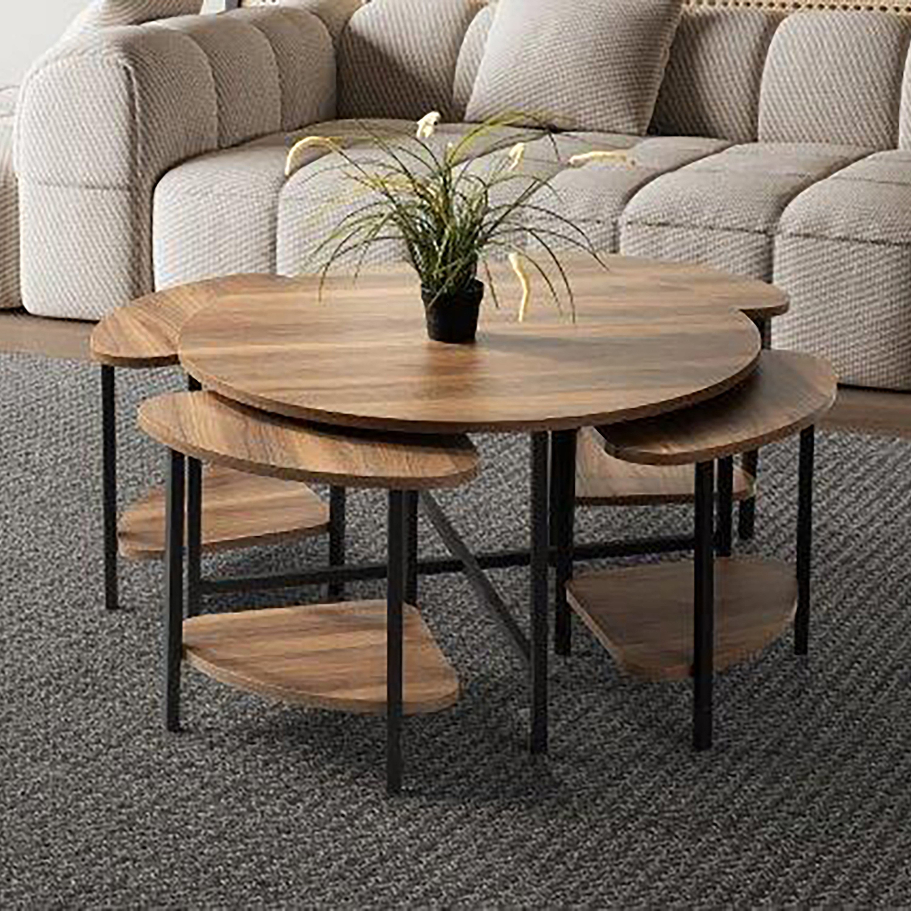 Josie Round Coffee Table with 4 Stools-PROMO_HB_UAE_HBX10_250526-image-1