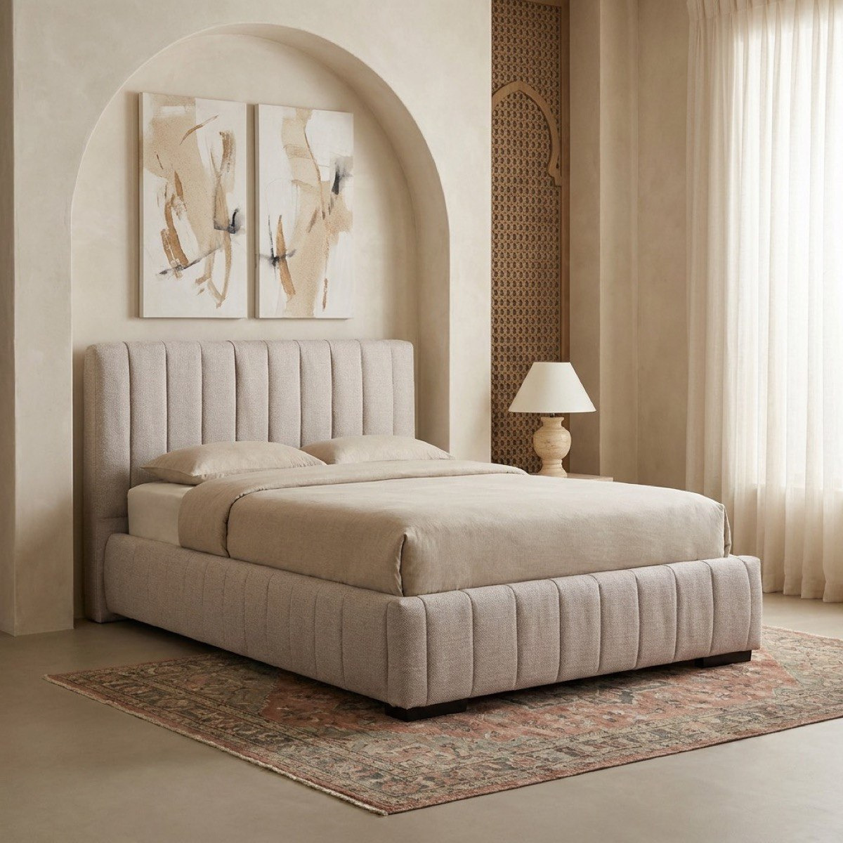 Luxembourg Urbania Twin Upholstered Bed - 120x200 cm-hbxfurniture-kidsroom-kidsroomsets-twin-image-1