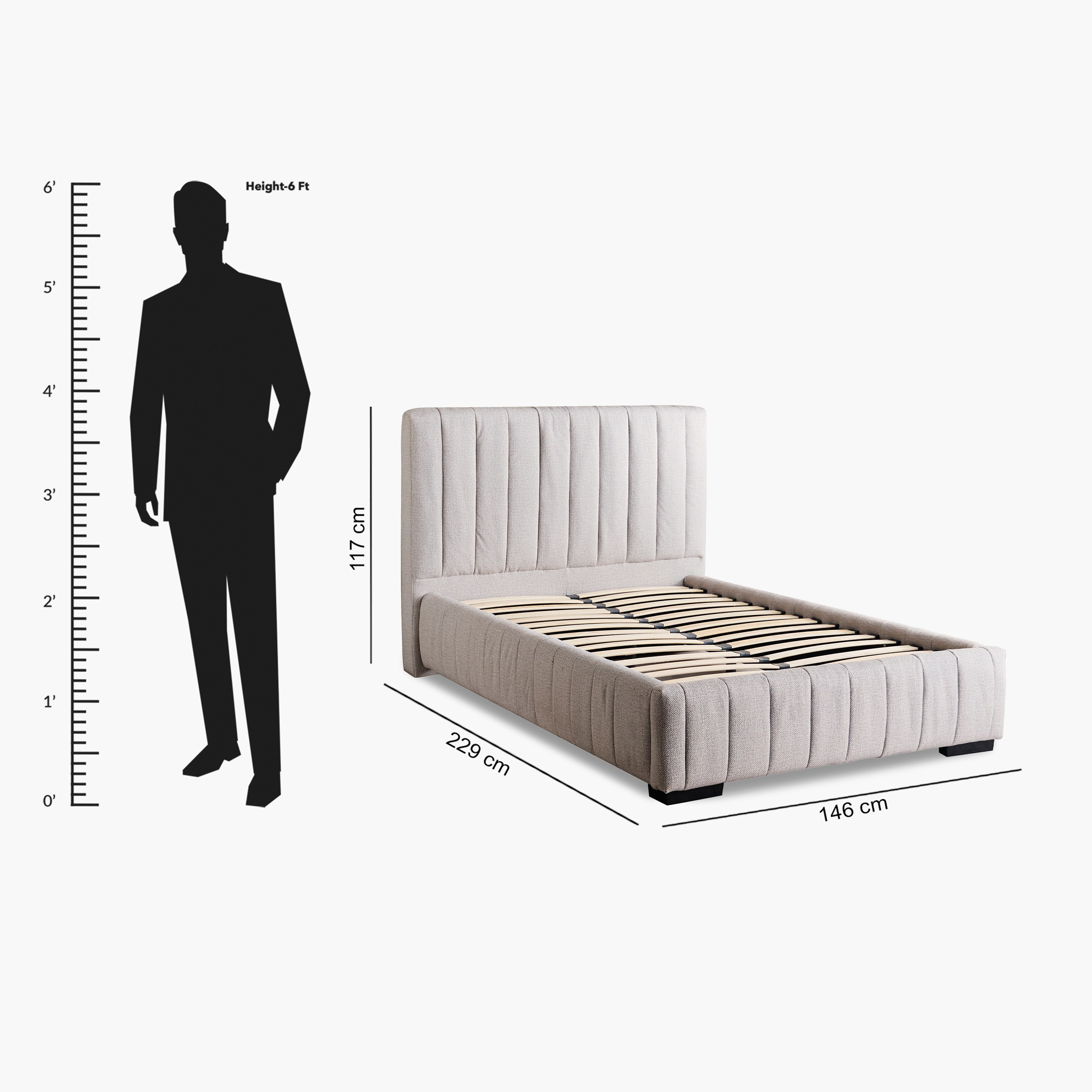 Luxembourg Urbania Twin Upholstered Bed - 120x200 cm-hbxfurniture-kidsroom-kidsroomsets-twin-image-8