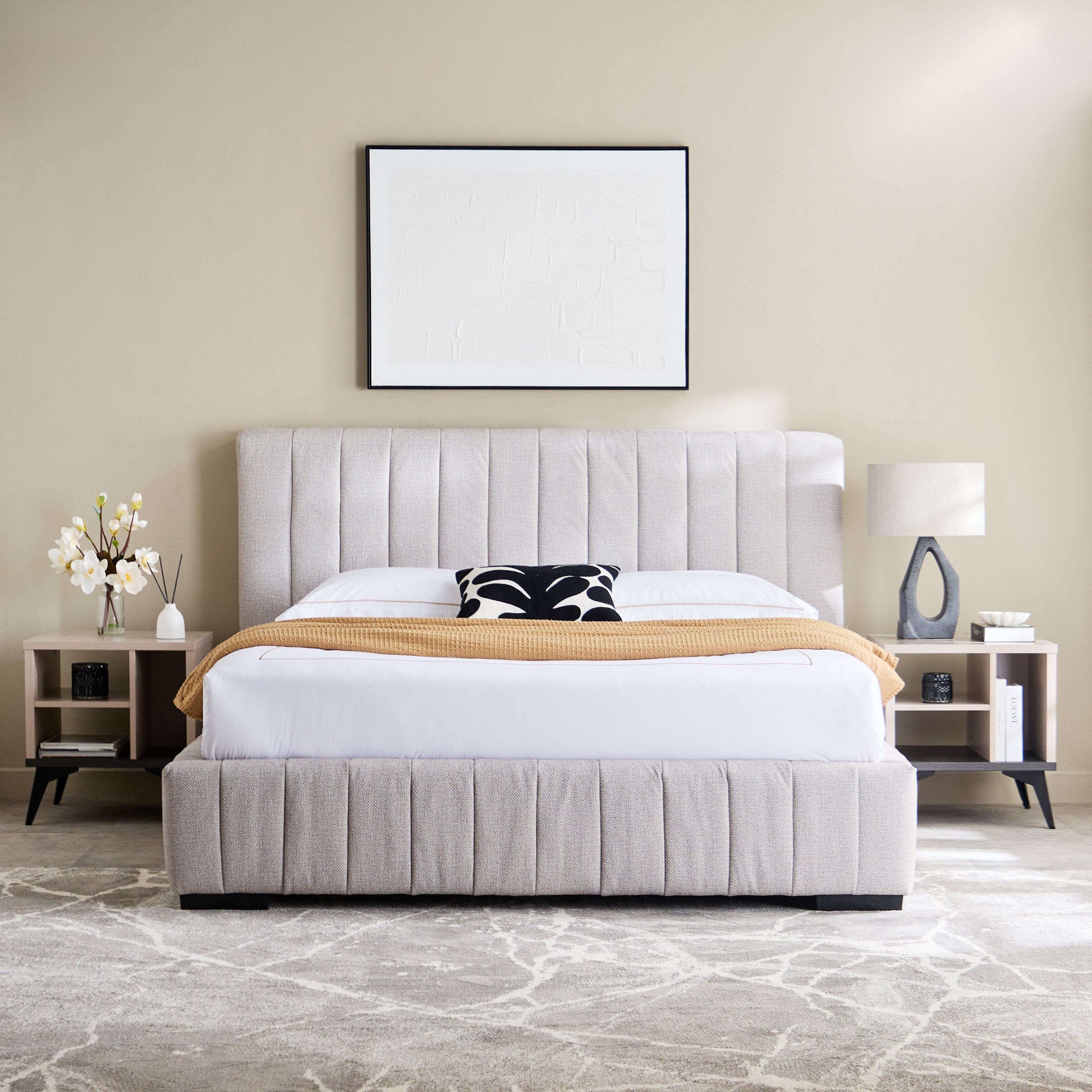 Luxembourg Urbania Queen Upholstered Bed - 160x200 cm-hbxbedroom-bedsandbedsets-beds-queen-image-7