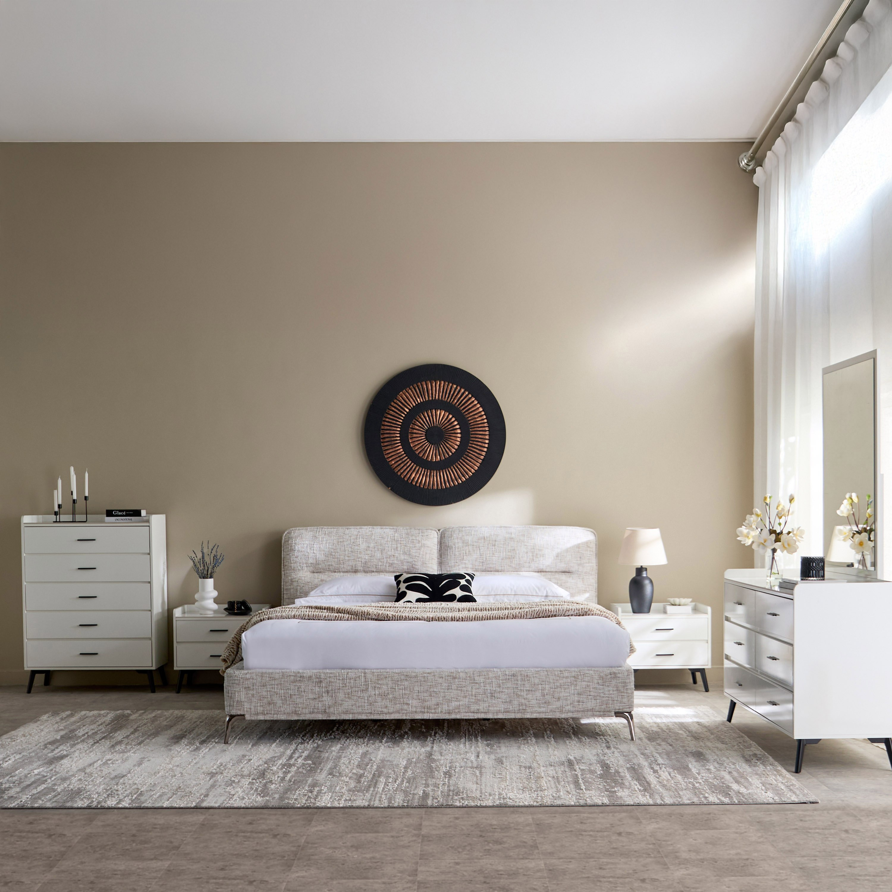 Marwell Nxt Carina Upholstered Queen Bed - 160x200 cm-hbxbedroom-bedsandbedsets-beds-queen-image-6