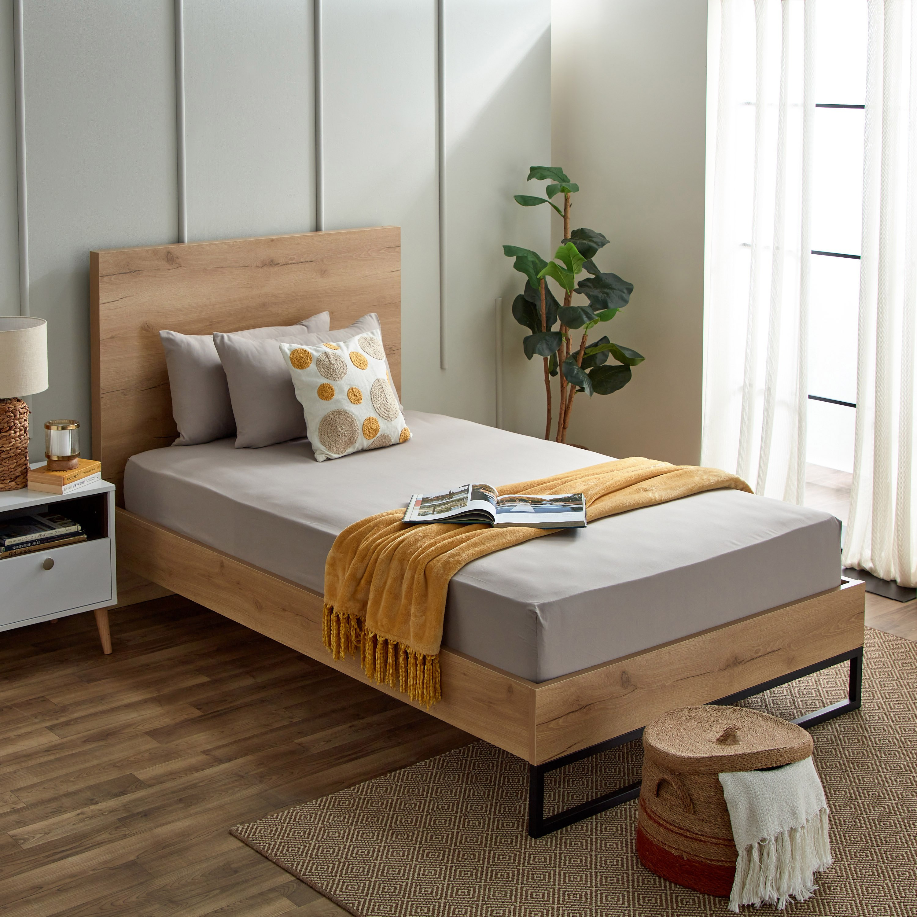 Derby Solid Microfiber Twin Fitted Sheet - 120x200+25 cm-hbxhomeware-bedding-fittedsheets-image-7