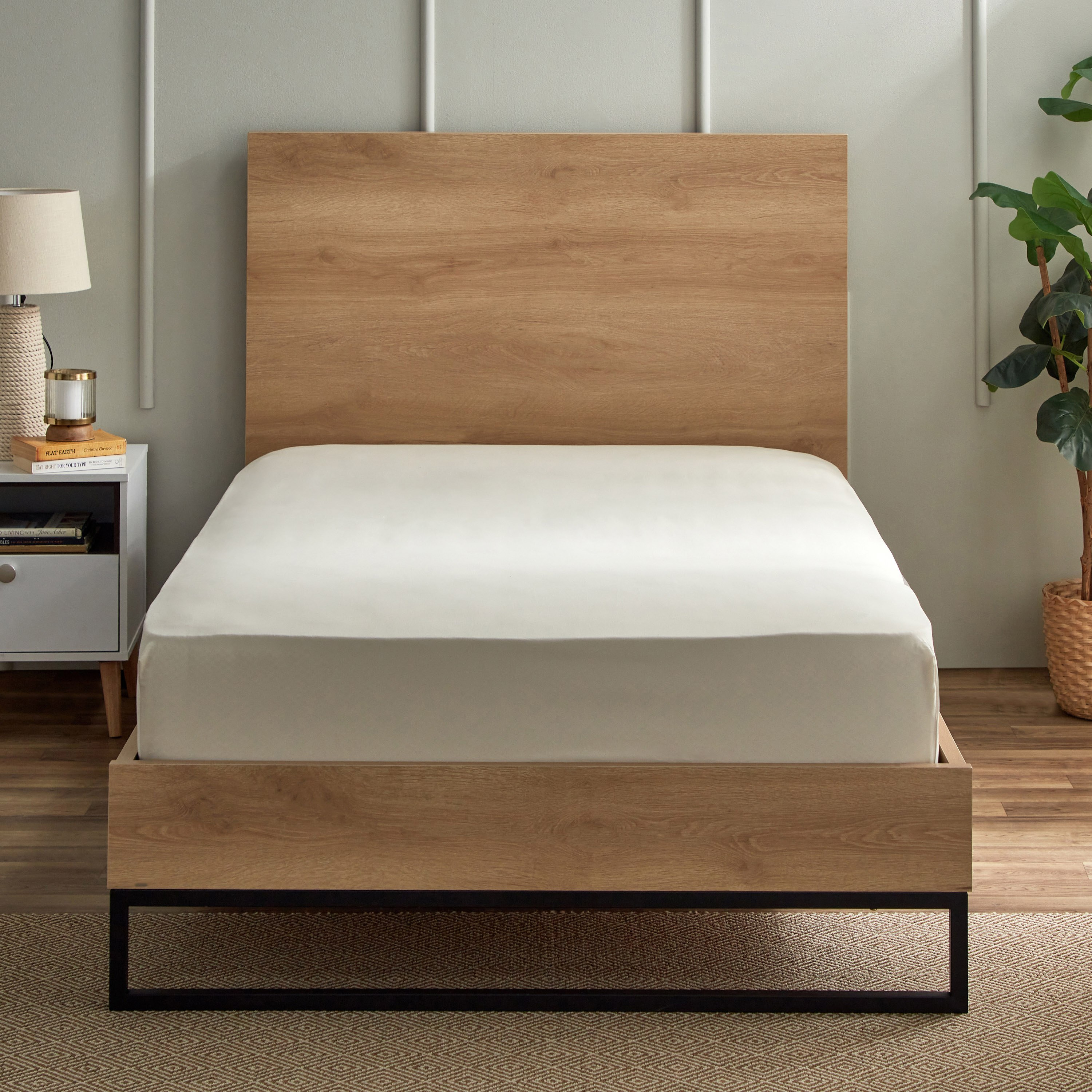 Derby Solid Microfiber Twin Fitted Sheet - 120x200+25 cm-hbxhomeware-bedding-fittedsheets-image-2