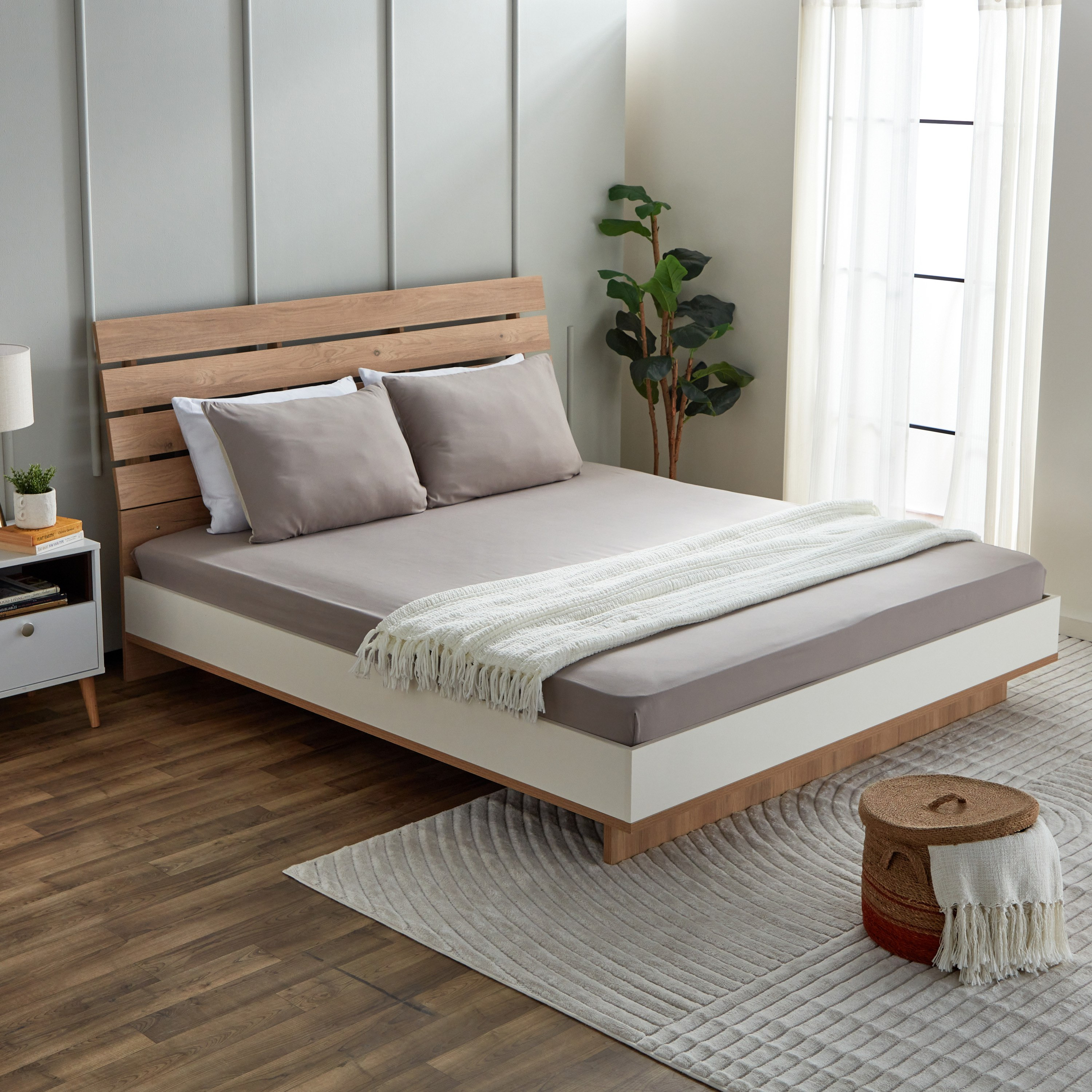 Derby Solid Microfiber King Fitted Sheet - 180x200+25 cm-hbxhomeware-bedding-fittedsheets-image-6