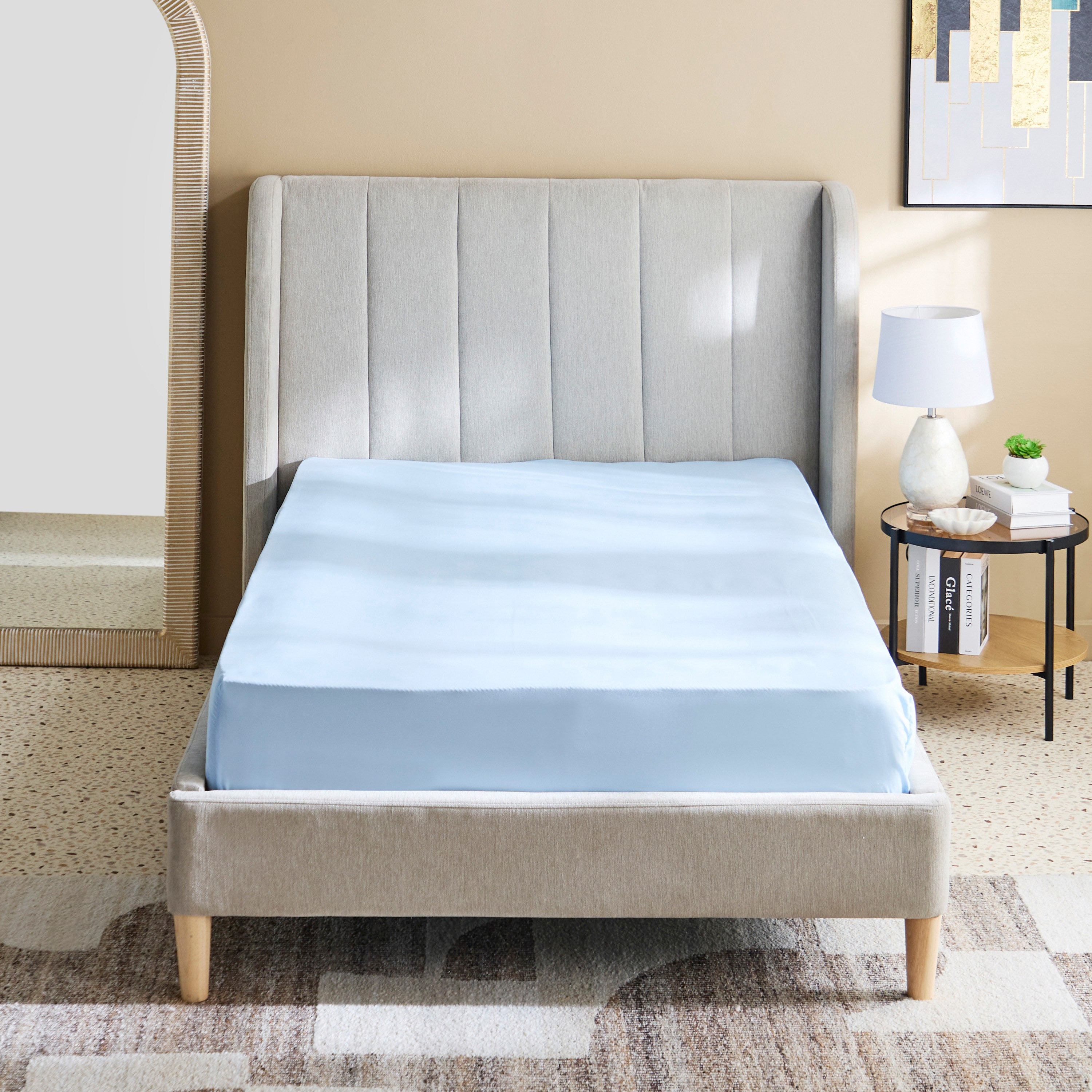 Derby Solid Microfiber Single Fitted Sheet - 90x190+20 cm-hbxhomeware-bedding-fittedsheets-image-2