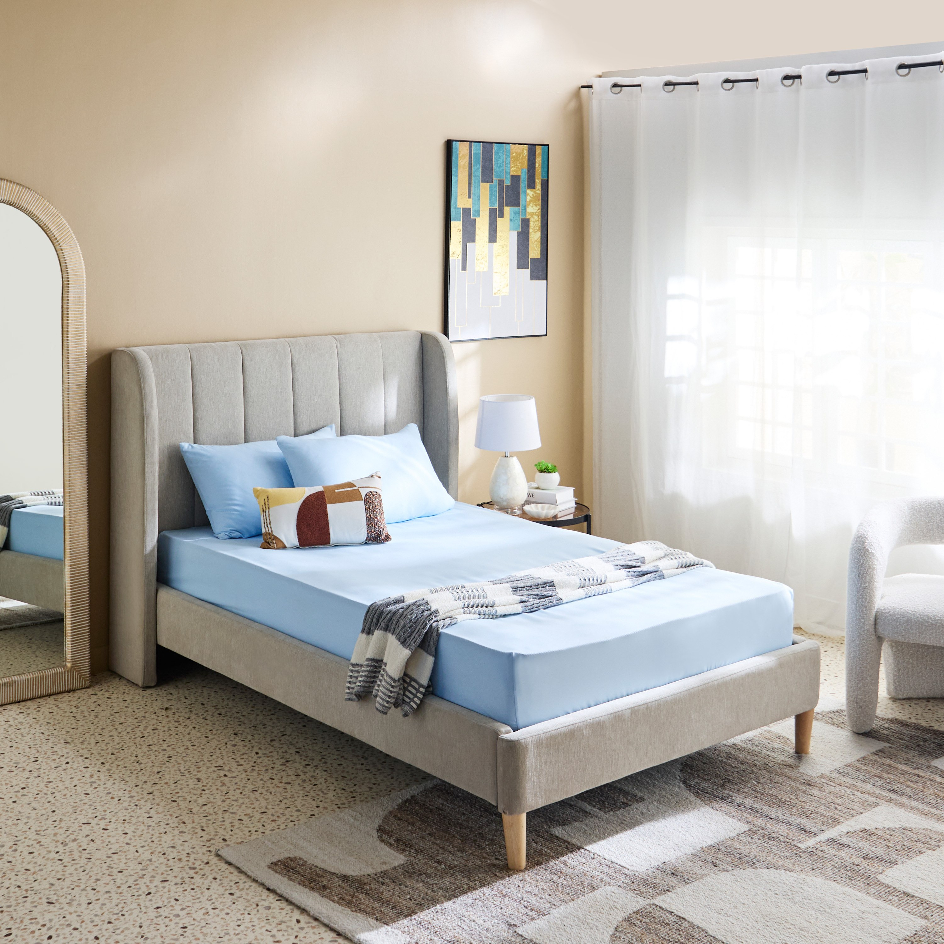 Derby Solid Microfiber Single Fitted Sheet - 90x190+20 cm-hbxhomeware-bedding-fittedsheets-image-7