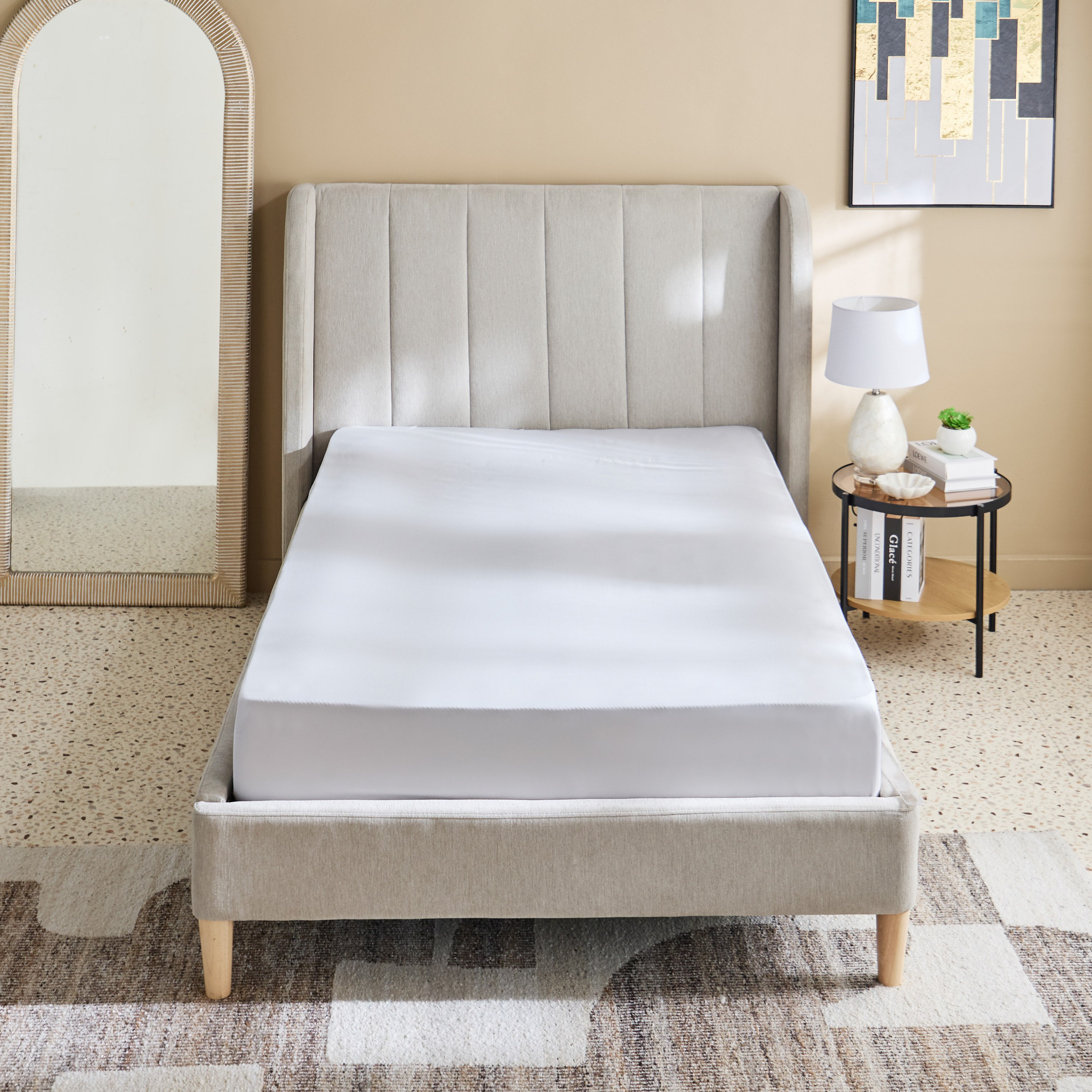 Derby Solid Microfiber Single Fitted Sheet - 90x190+20 cm-hbxhomeware-bedding-fittedsheets-image-2