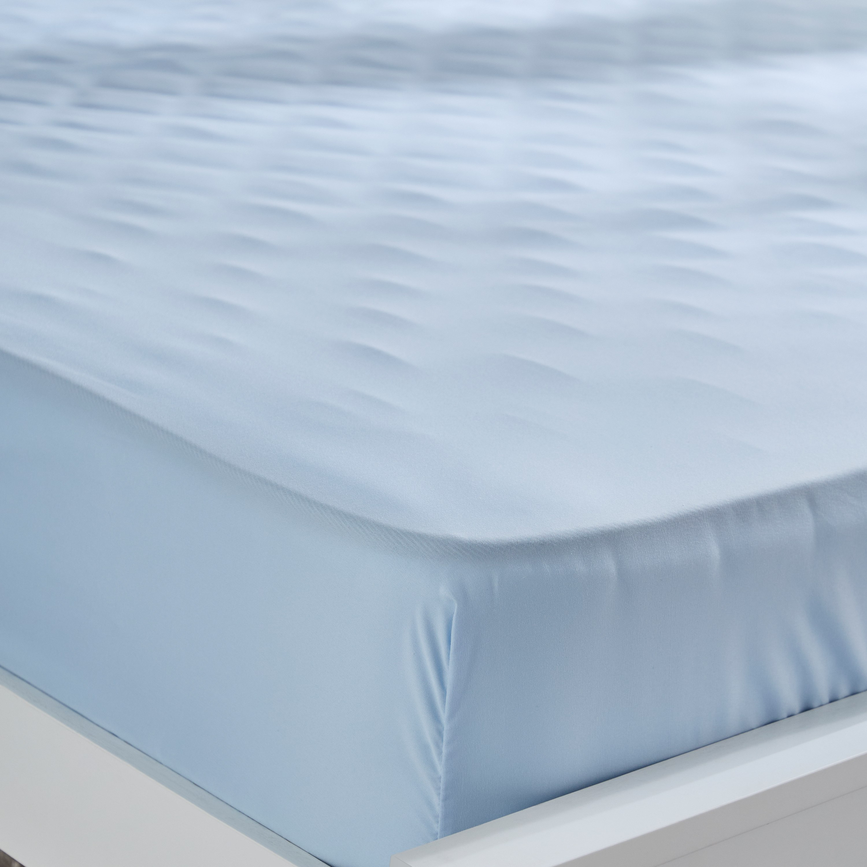 شرشف مطاطي مزدوج سادة من الألياف الدقيقة من ديربي - 140x200+25 سم-hbxhomeware-bedding-fittedsheets-image-3