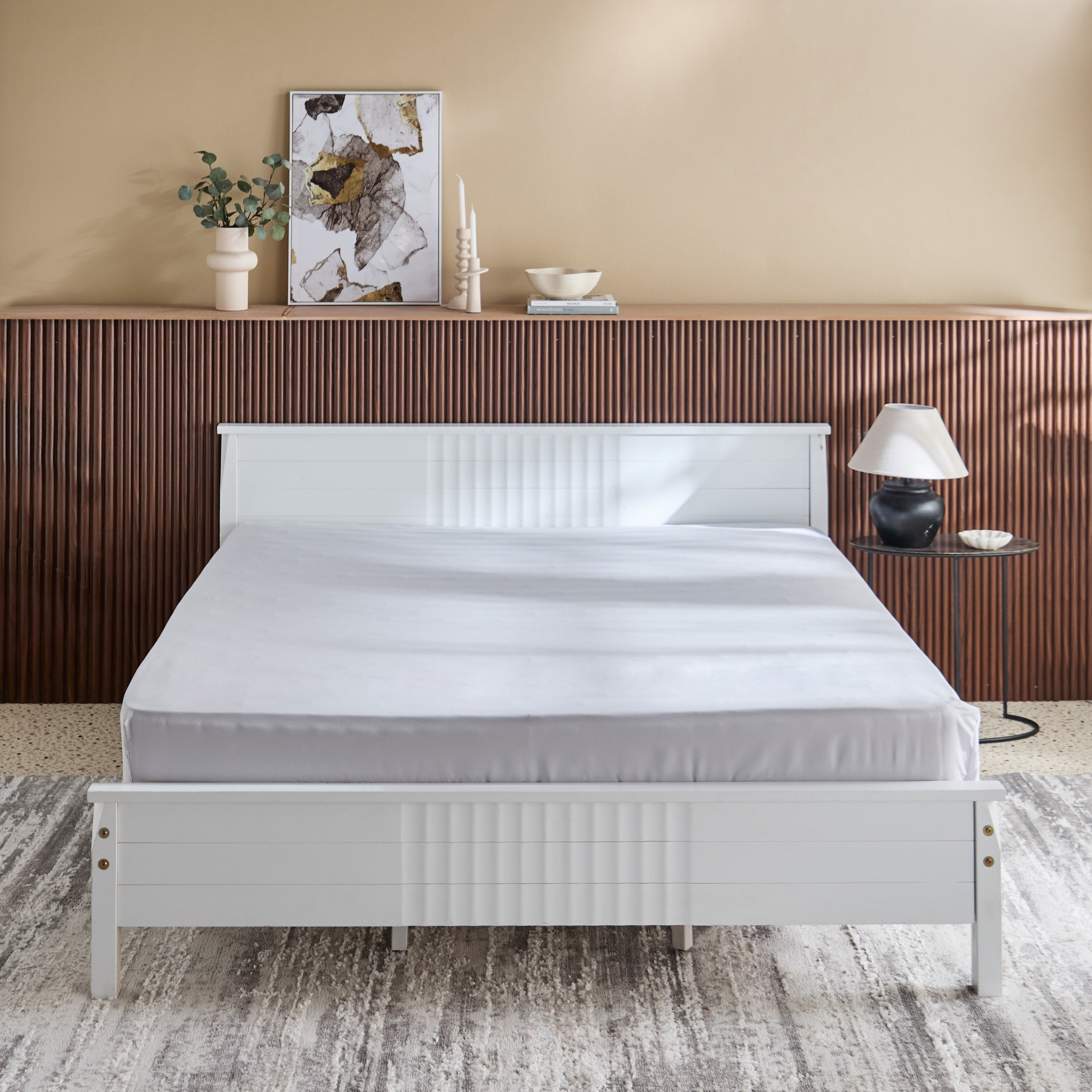 Derby Solid Microfiber Double Fitted Sheet - 140x200+25 cm-hbxhomeware-bedding-fittedsheets-image-2