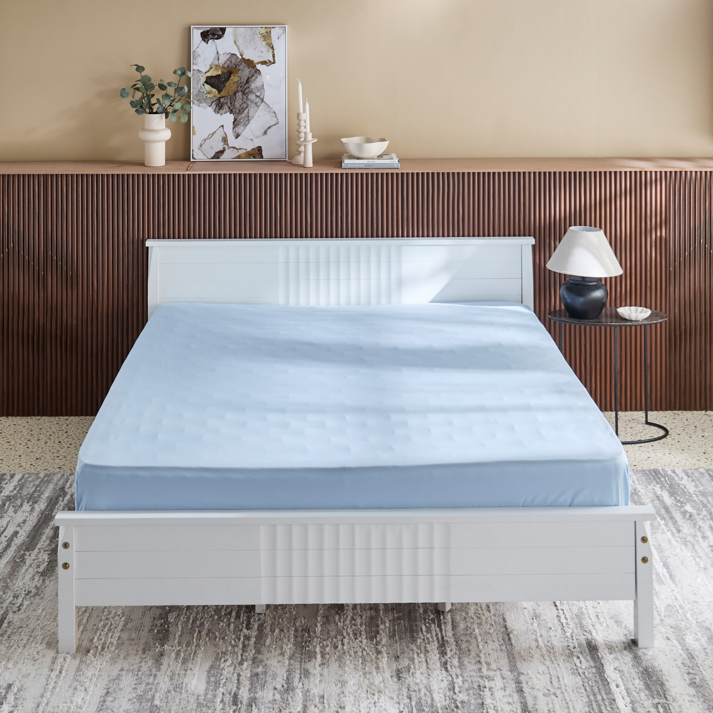Derby Solid Microfiber Olympic Queen Fitted Sheet - 160x200+25 cm-hbxhomeware-bedding-fittedsheets-image-2