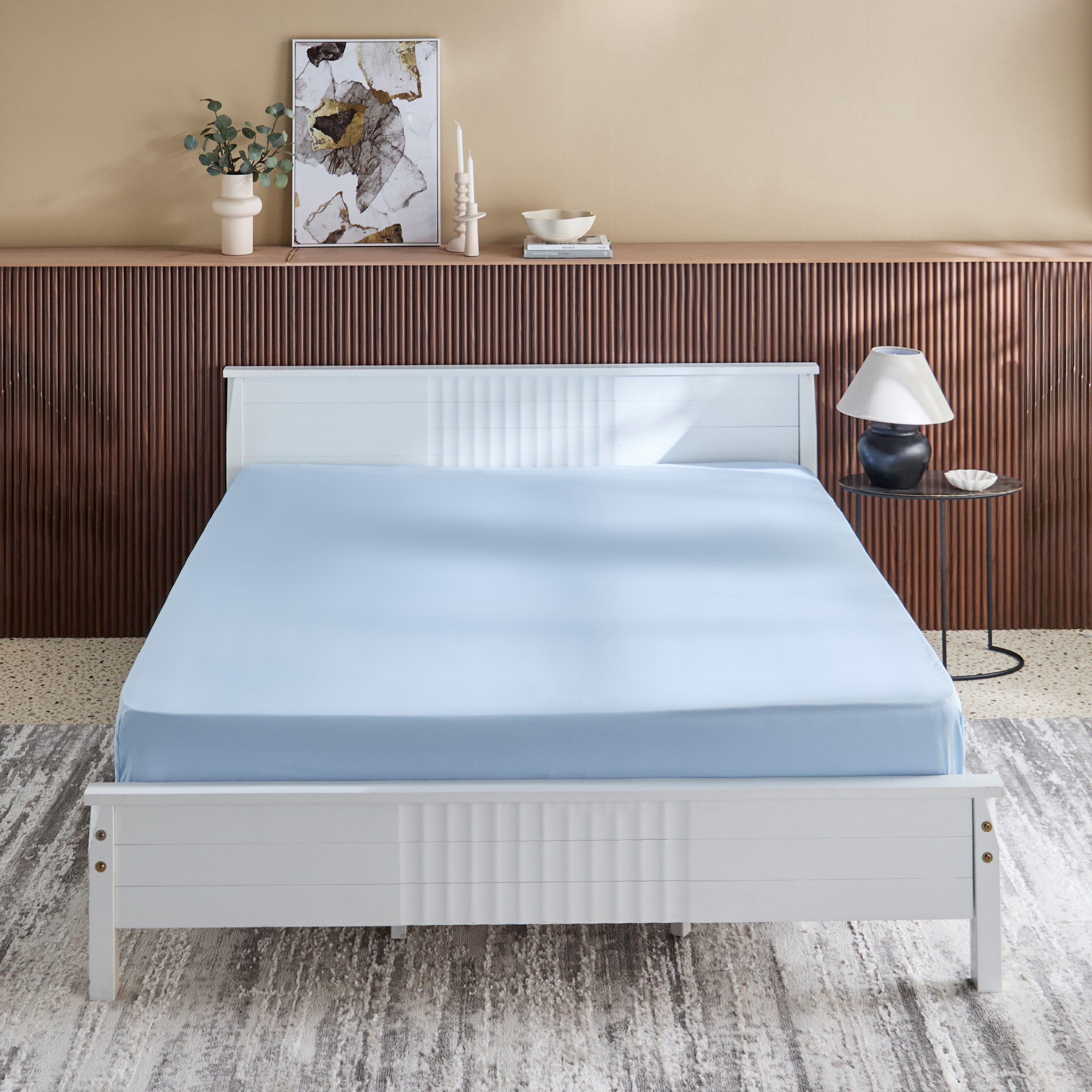 Derby Solid Microfiber King Fitted Sheet - 180x200+25 cm-hbxhomeware-bedding-fittedsheets-image-2