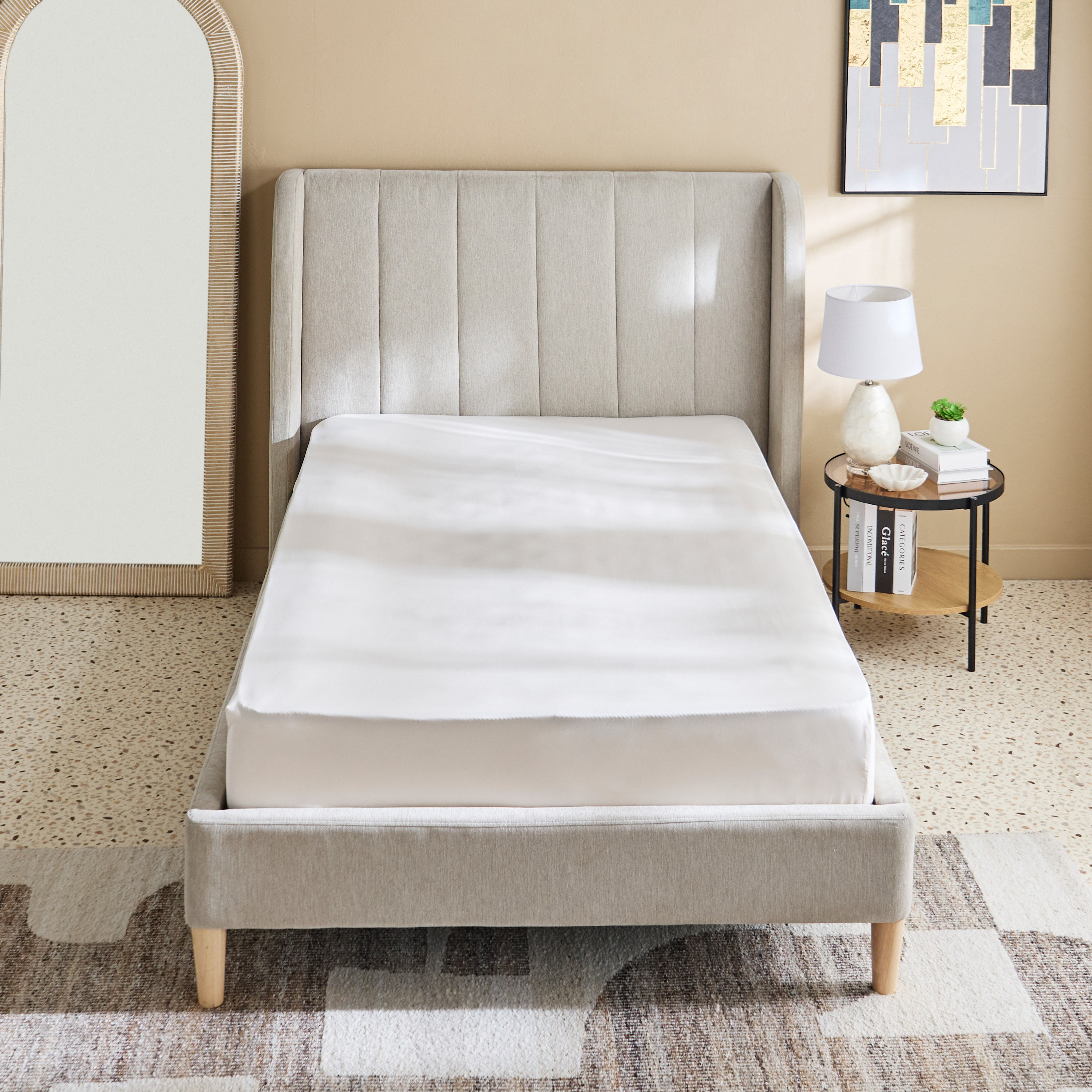 Derby Solid Microfiber Single Fitted Sheet - 90x190+20 cm-hbxhomeware-bedding-fittedsheets-image-2