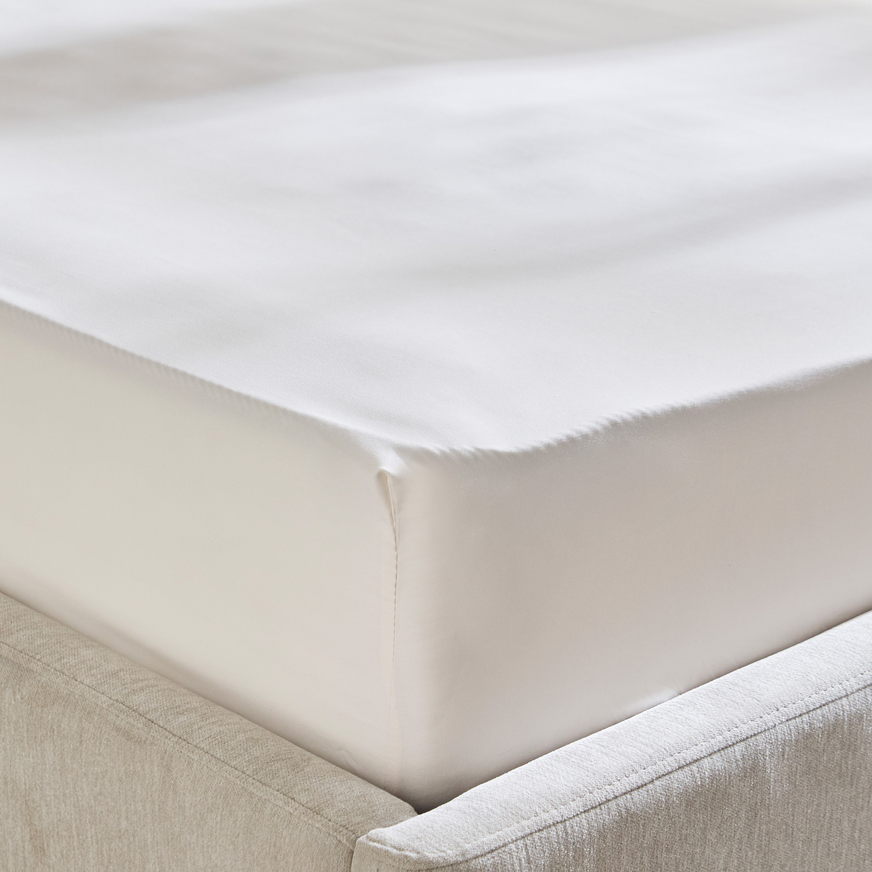 شرشف مطاطي توين سادة من الألياف الدقيقة من ديربي - 120x200+25 سم-hbxhomeware-bedding-fittedsheets-image-3