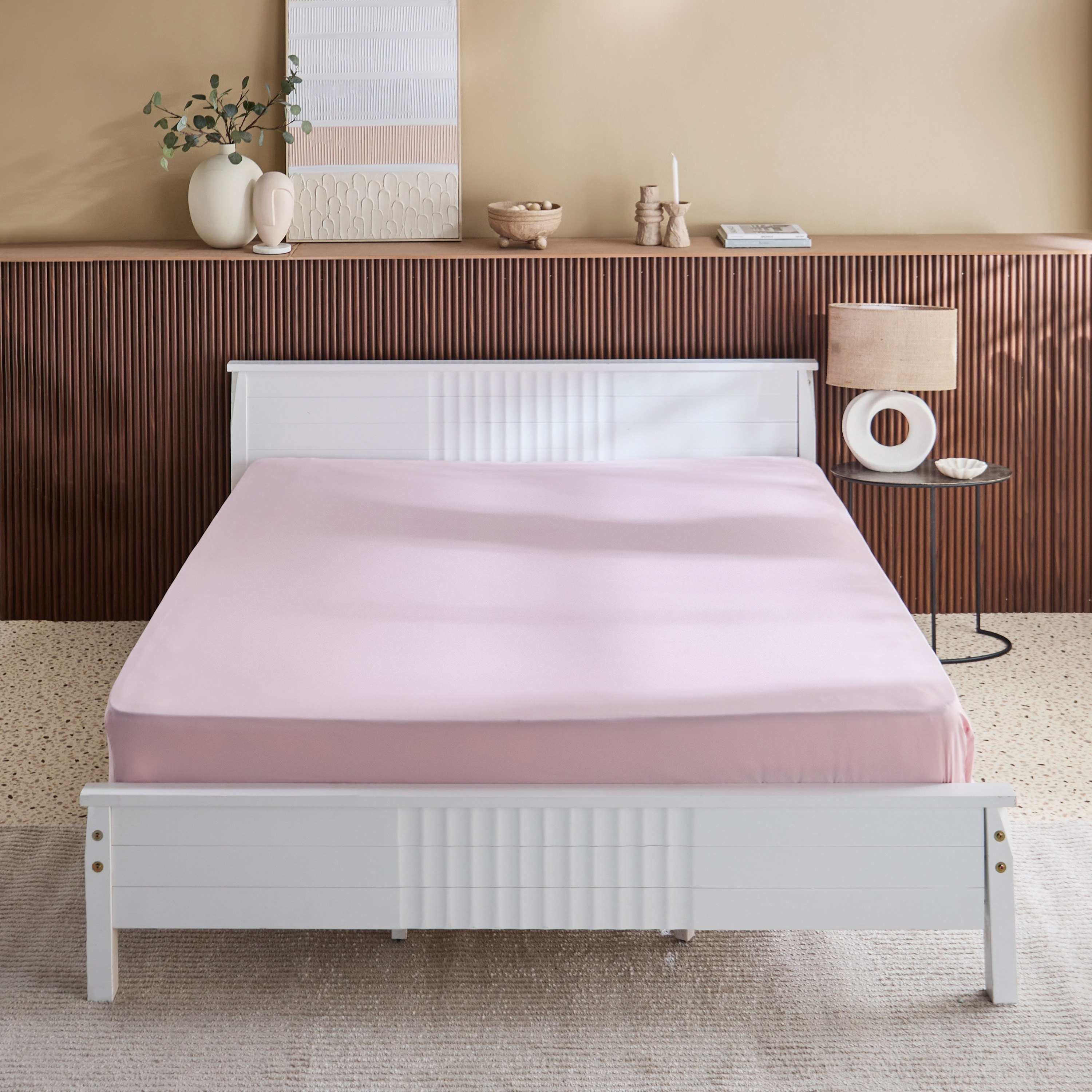 Derby Solid Microfiber Double Fitted Sheet - 140x200+25 cm-hbxhomeware-bedding-fittedsheets-image-2