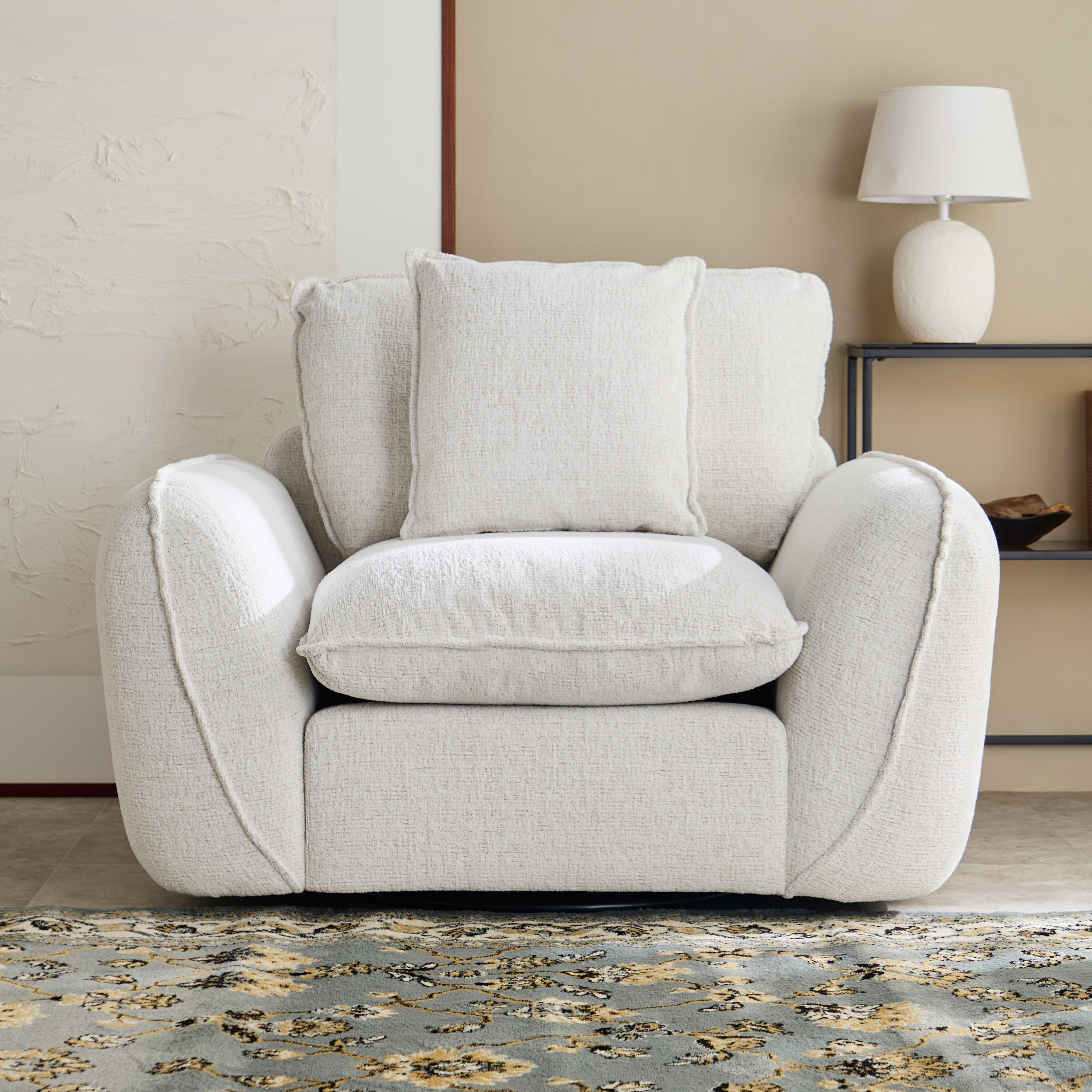 Clayton Armchair Fabric Sofa with Cushion-hbxlivingroom-sofasandarmchairs-sofas-image-1