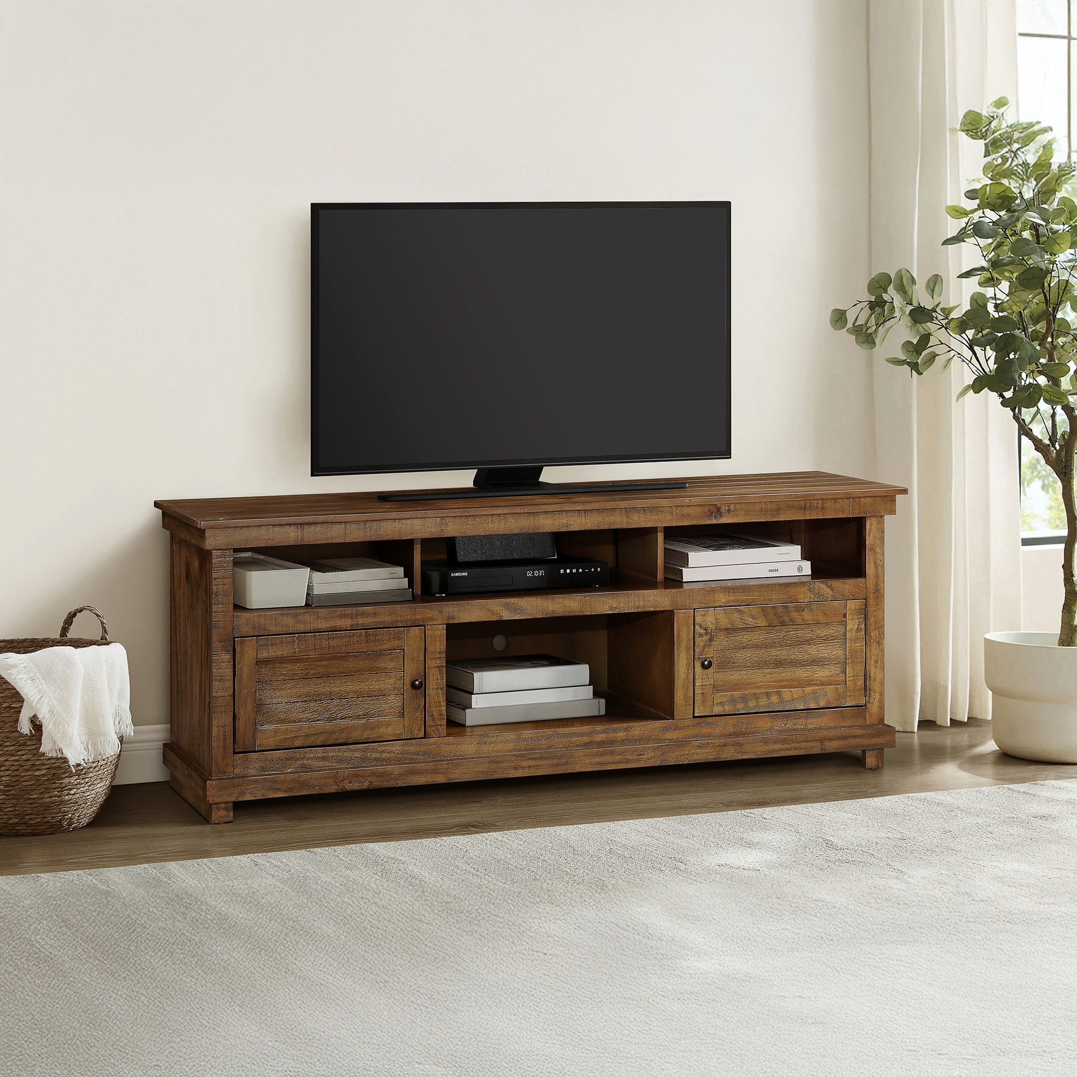 Delf Solid Wooden TV Unit for TVs upto 70 inches-hbxlivingroom-mediaunitsandstorage-tvunits-image-1
