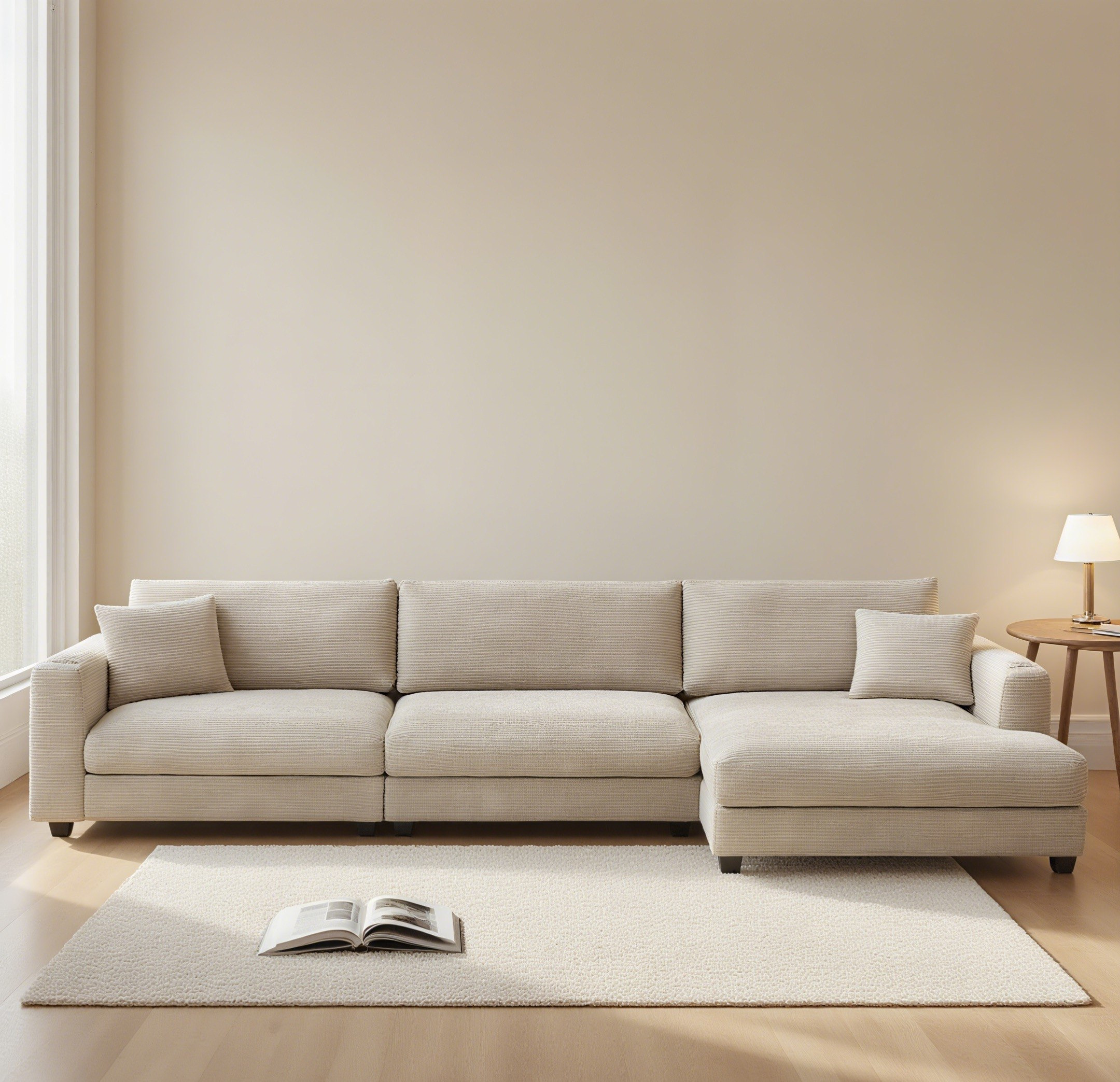 كنبة ركنية يمين 5 مقاعد قماش بـ2 حامل أكواب ومنفذ يو إس بي مع وسائد من موڤو كينسي-hbxlivingroom-sofasandarmchairs-sofas-image-1