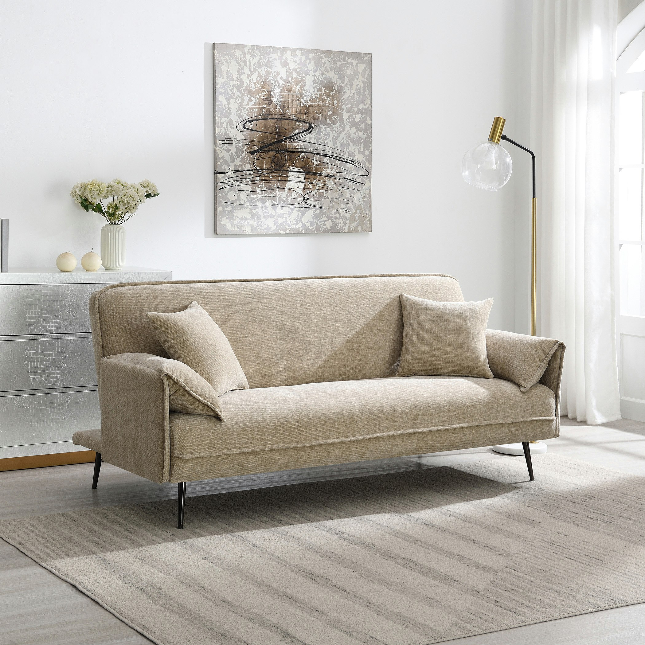 كنبة سرير 3 مقاعد قماش مع وسادتين من باكستر-hbxfurniture-sofasandarmchairs-sofabeds-image-1