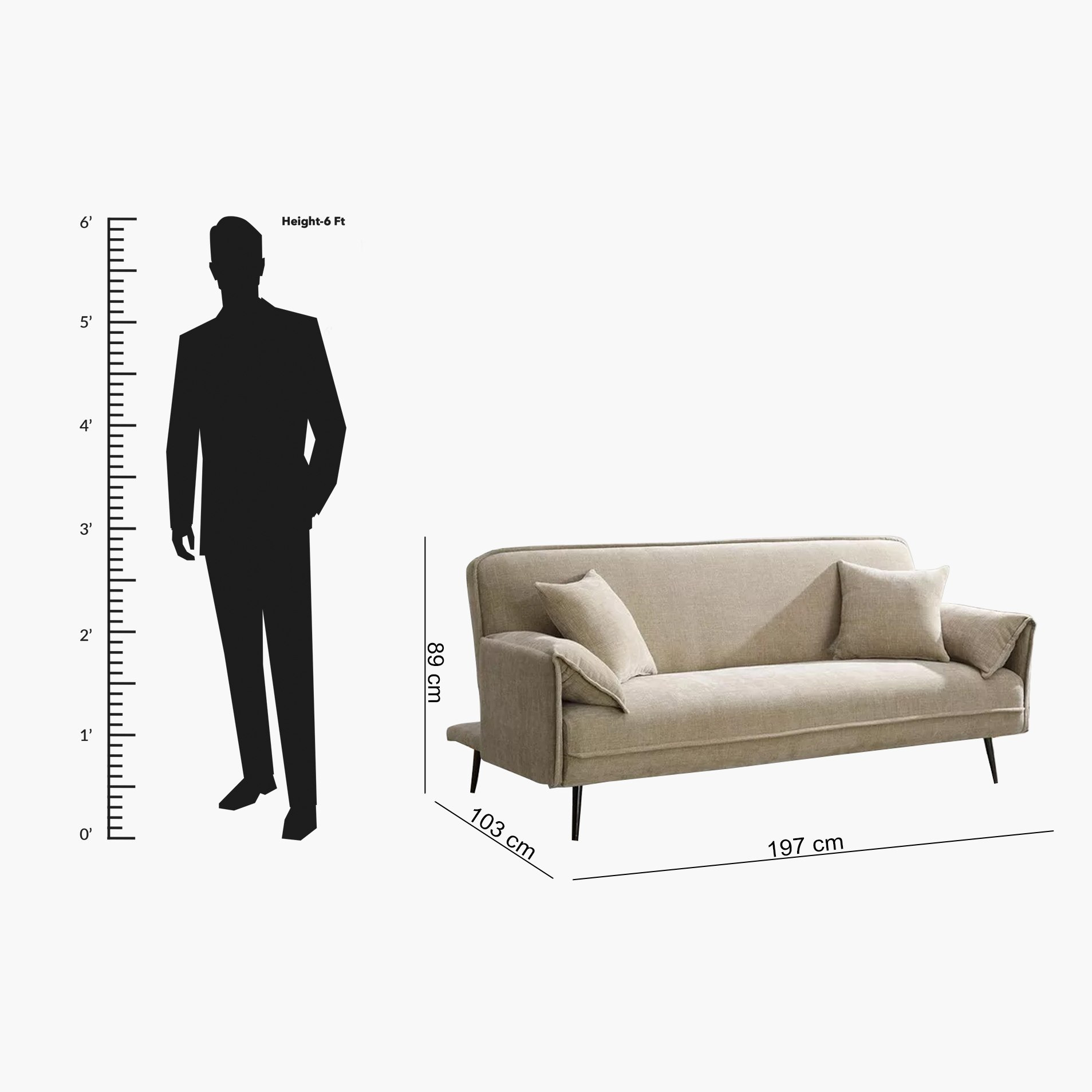 كنبة سرير 3 مقاعد قماش مع وسادتين من باكستر-hbxfurniture-sofasandarmchairs-sofabeds-image-11