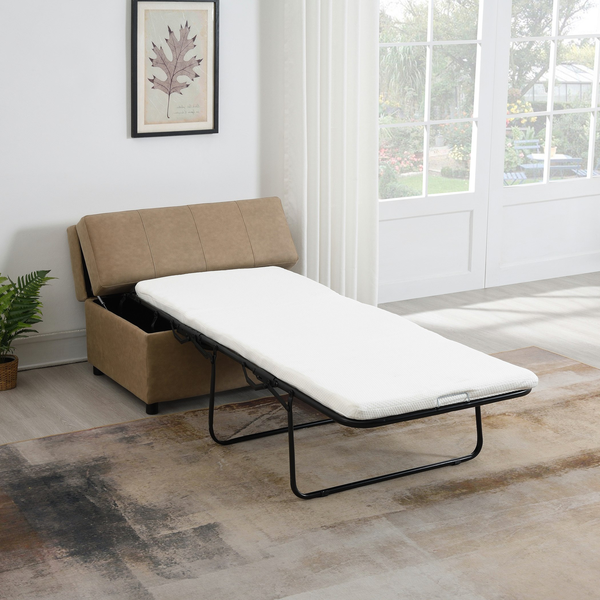 Arden 2-Seater Fabric Sofa Bed Cum Ottoman with Storage-hbxfurniture-sofasandarmchairs-sofabeds-image-3