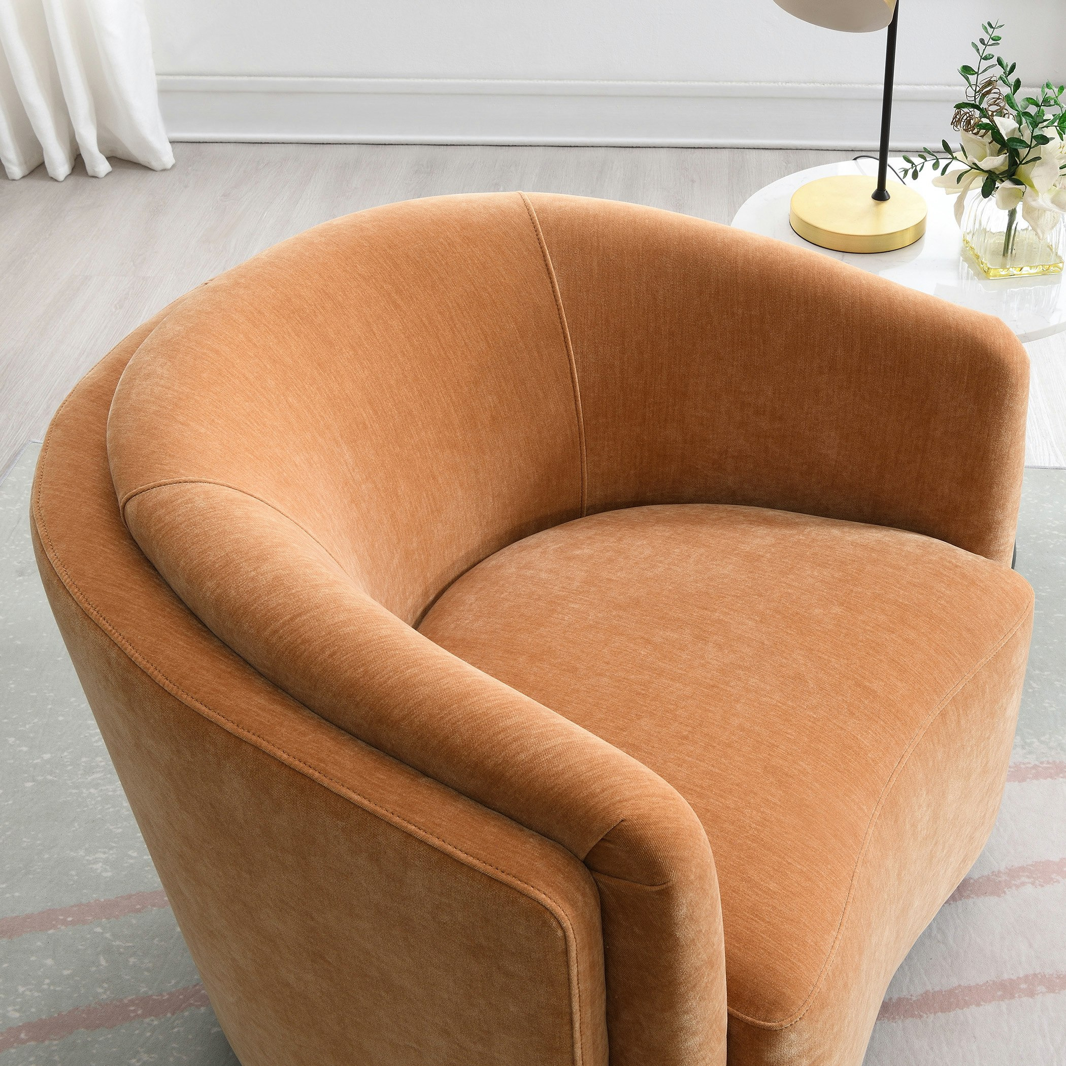 Lario Fabric Accent Chair with Swivel-hbxlivingroom-sofasandarmchairs-easychairs-image-4