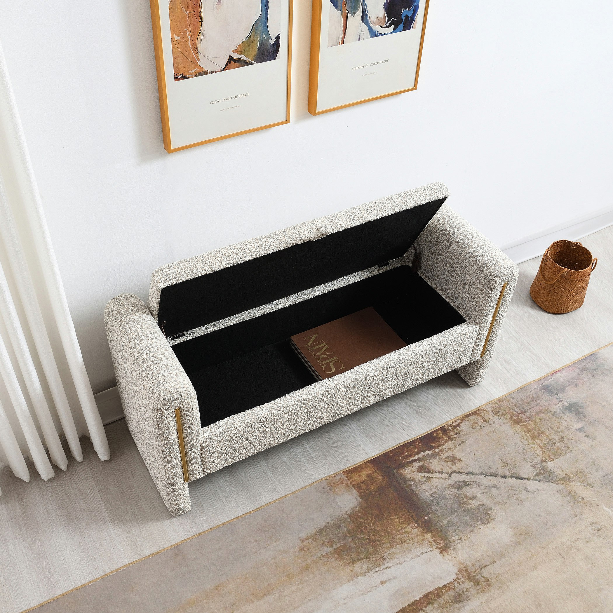 مقعد بنش سرير قماشي مع مساحة تخزين من أوليفر-hbxfurniture-sofasandarmchairs-benches-image-3
