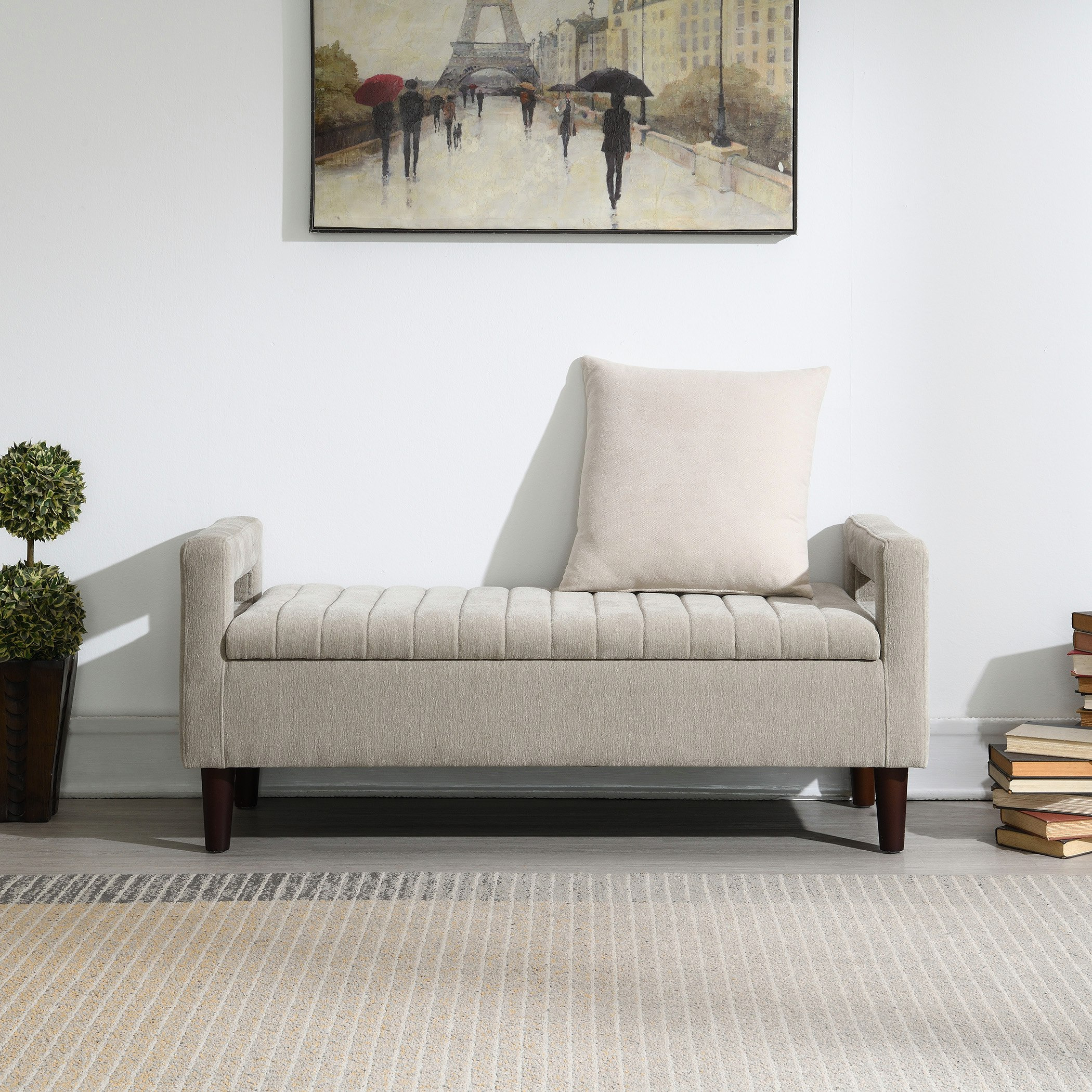 مقعد سرير بنش قماش مع مساحة تخزين من أليسيا-hbxfurniture-sofasandarmchairs-benches-image-2