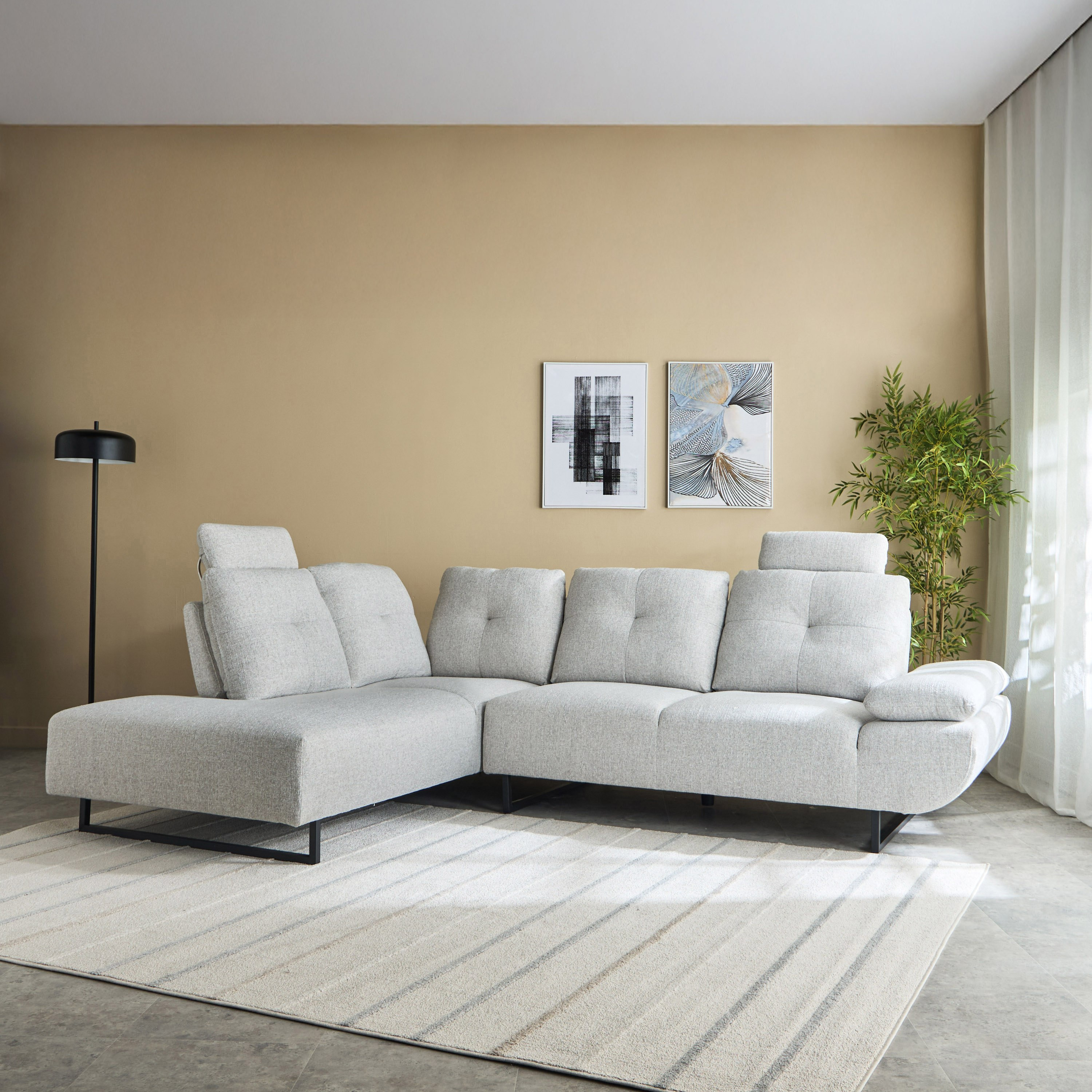 كنبة ركنية يسار 4 مقاعد قماش بظهر قابل للتعديل من بريميير-hbxlivingroom-sofasandarmchairs-sofas-image-1