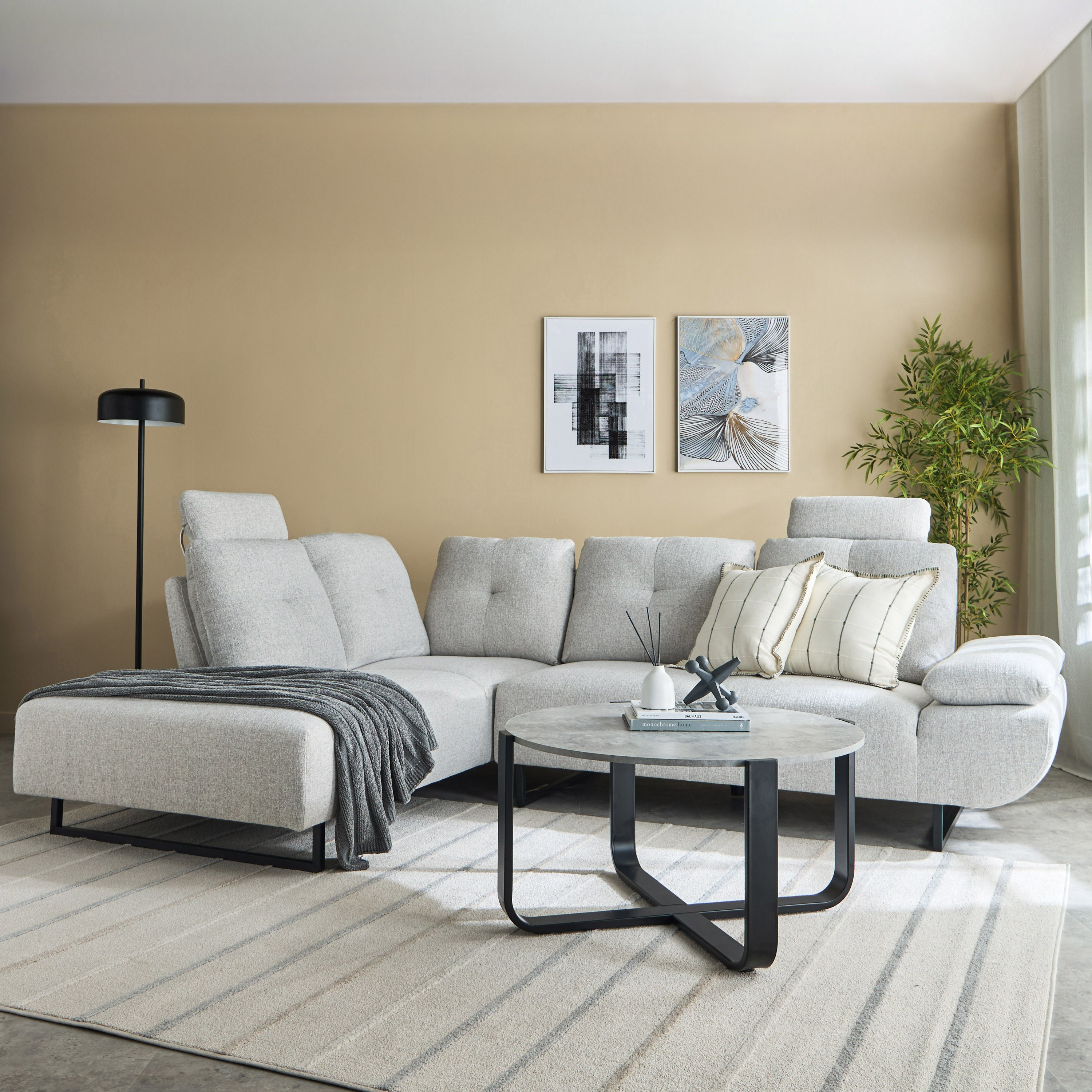 كنبة ركنية يسار 4 مقاعد قماش بظهر قابل للتعديل من بريميير-hbxlivingroom-sofasandarmchairs-sofas-image-13