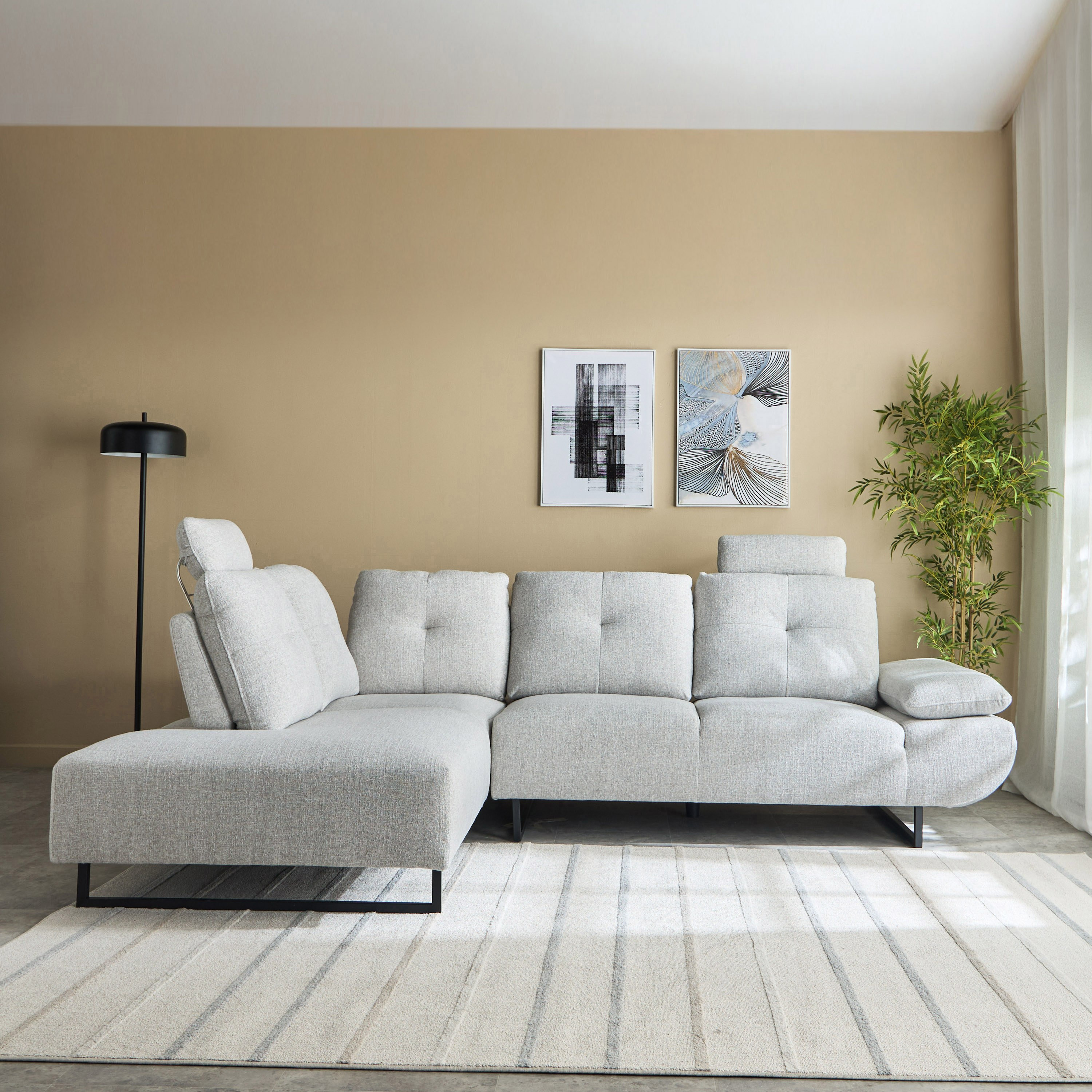 كنبة ركنية يسار 4 مقاعد قماش بظهر قابل للتعديل من بريميير-hbxlivingroom-sofasandarmchairs-sofas-image-2