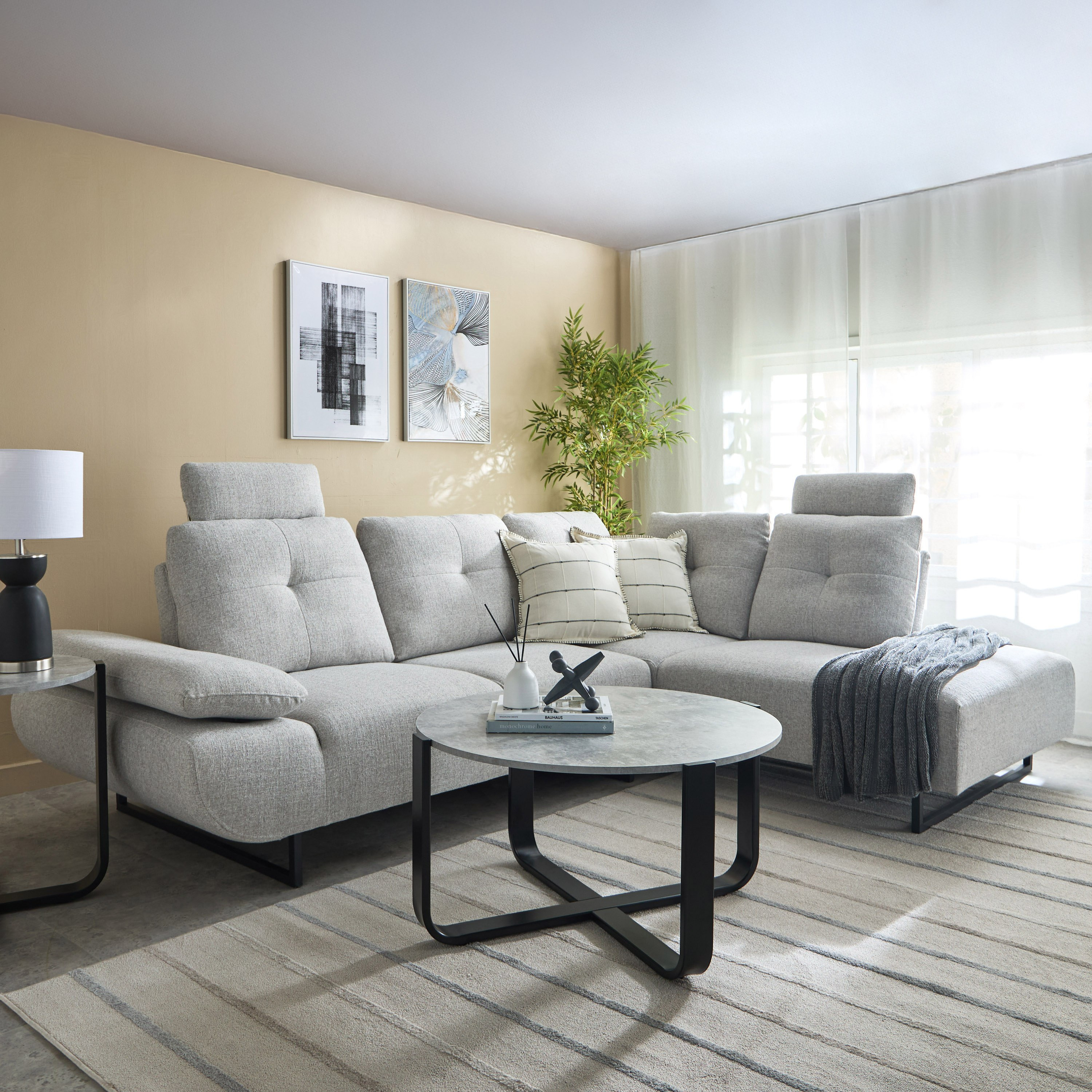 كنبة ركنية يمين 4 مقاعد قماش بظهر قابل للتعديل من بريميير-hbxlivingroom-sofasandarmchairs-sofas-image-13