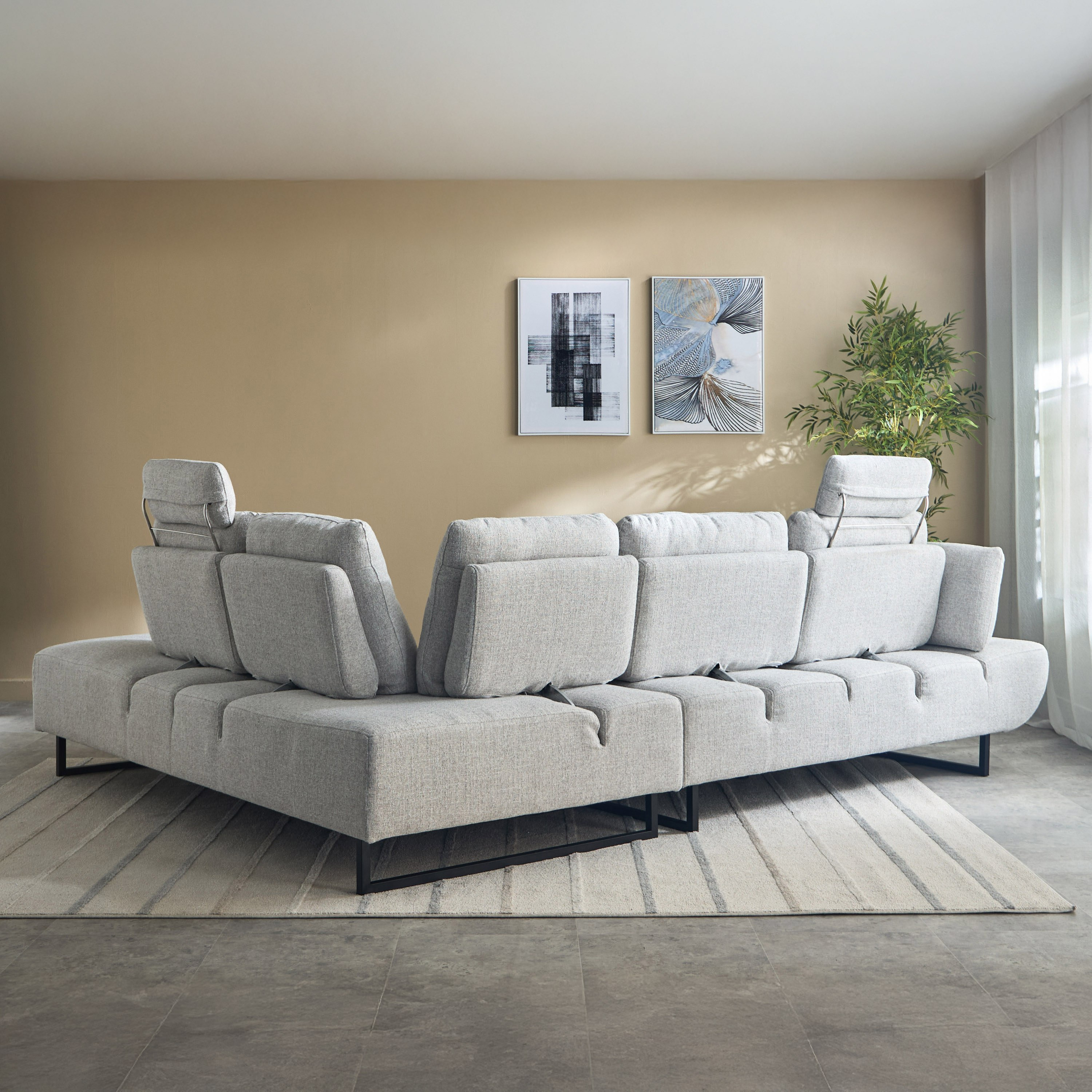 كنبة ركنية يمين 4 مقاعد قماش بظهر قابل للتعديل من بريميير-hbxlivingroom-sofasandarmchairs-sofas-image-3