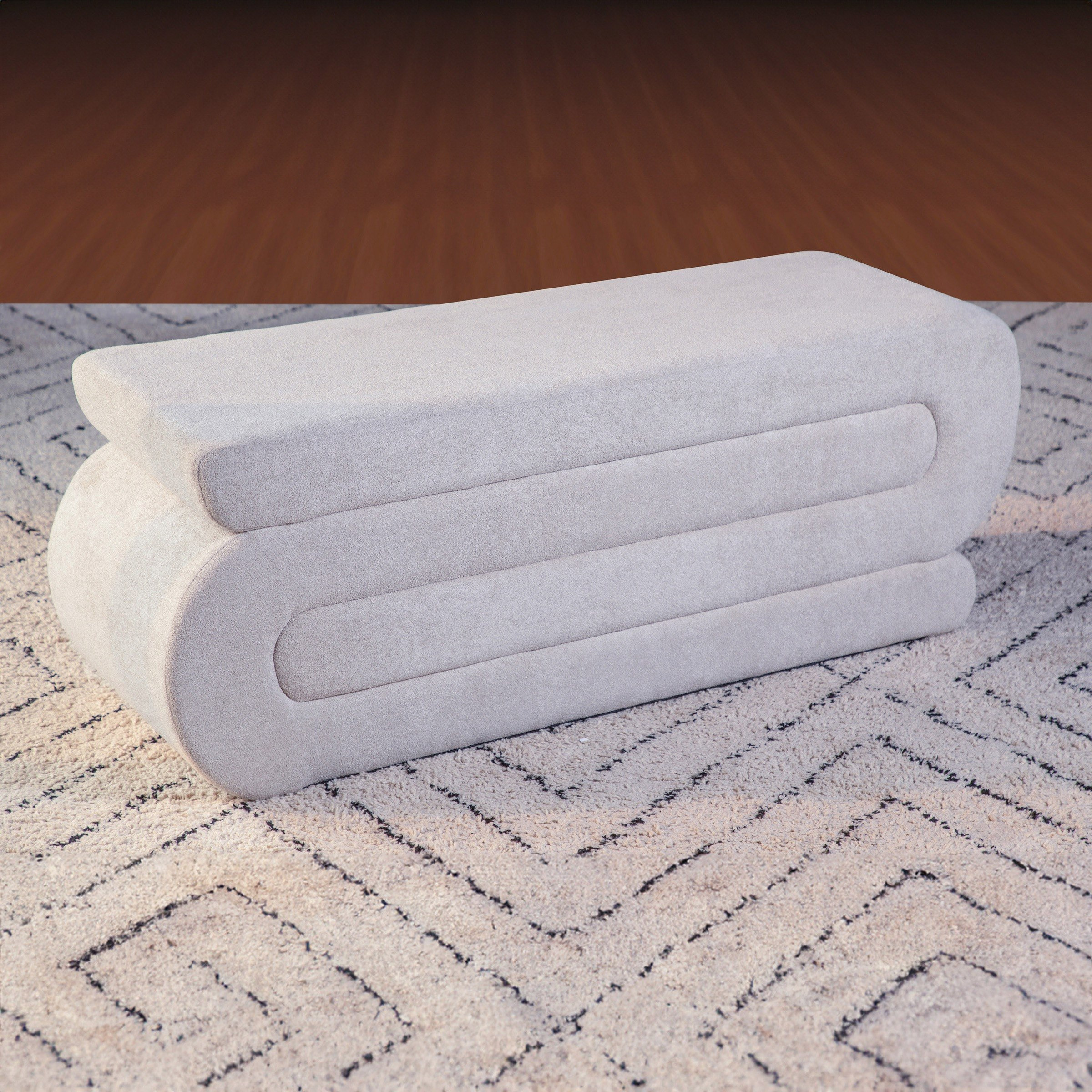 مقعد بنش قماشي من جرايم-hbxfurniture-sofasandarmchairs-benches-image-1
