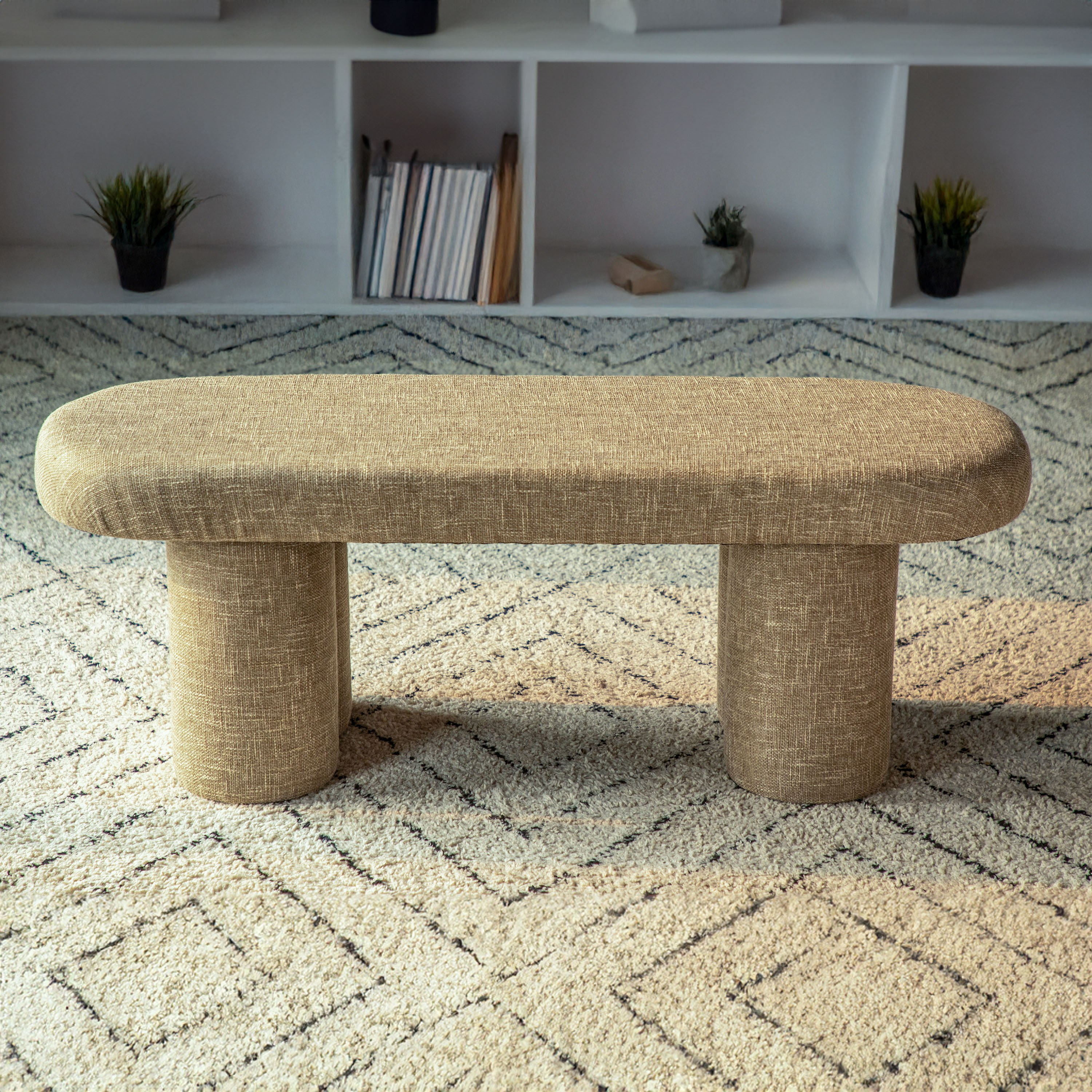 مقعد بنش قماش من ميلا-hbxfurniture-sofasandarmchairs-benches-image-1