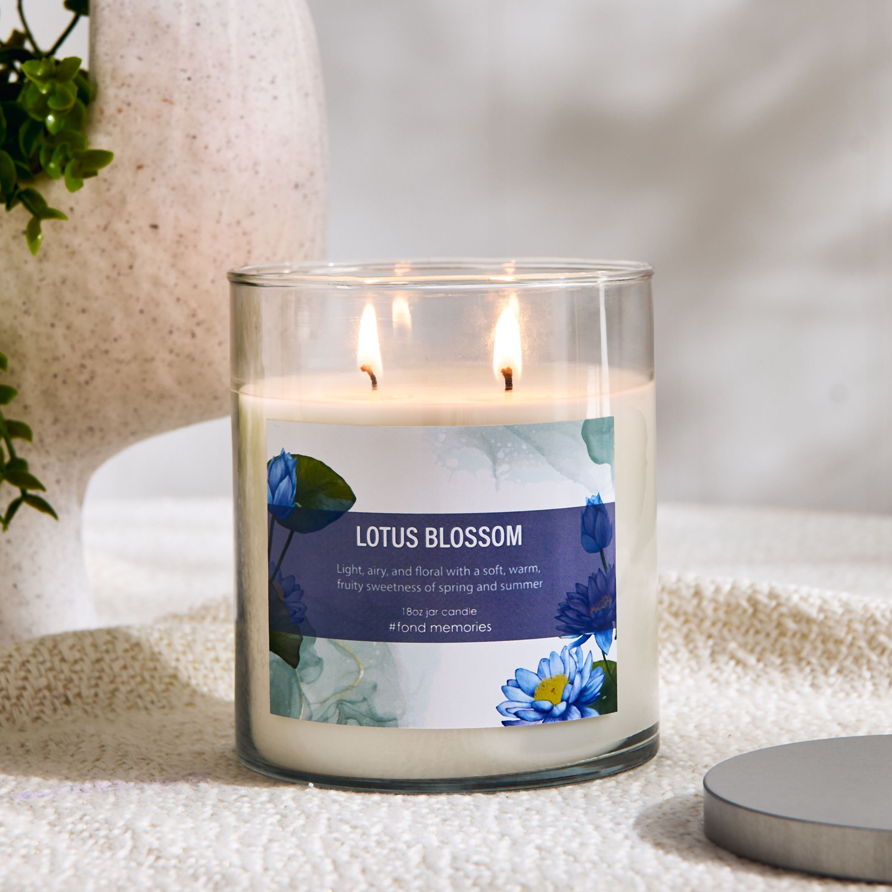 Aure 18oz Glass Jar Candle with Metal Lid - 10.7x13.2 cm-hbxlivingroom-decorandaccessories-candles-image-2