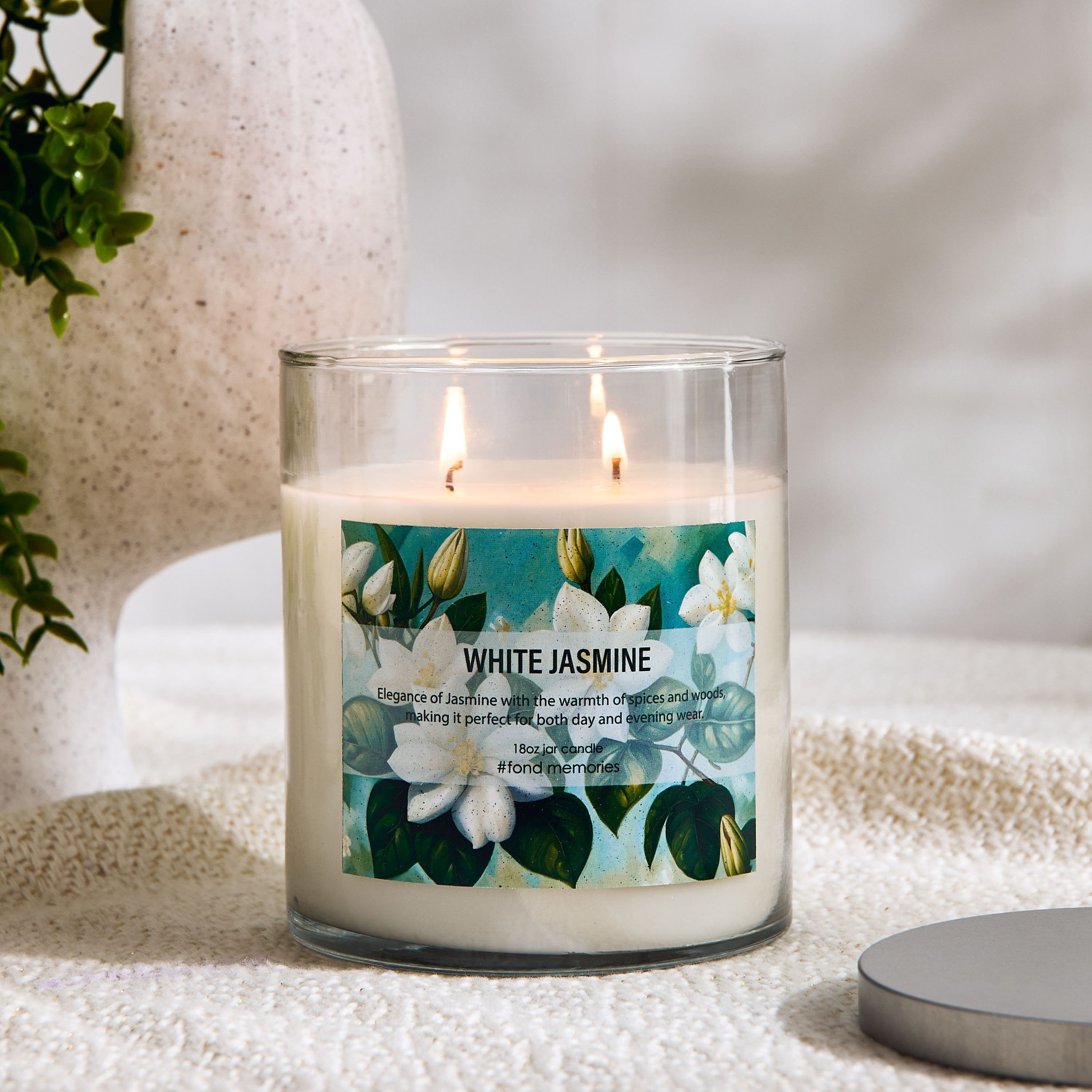 Aure 18oz Blown Jar with Metal Lid - 10.7x13.2 cm-hbxlivingroom-decorandaccessories-candles-image-2