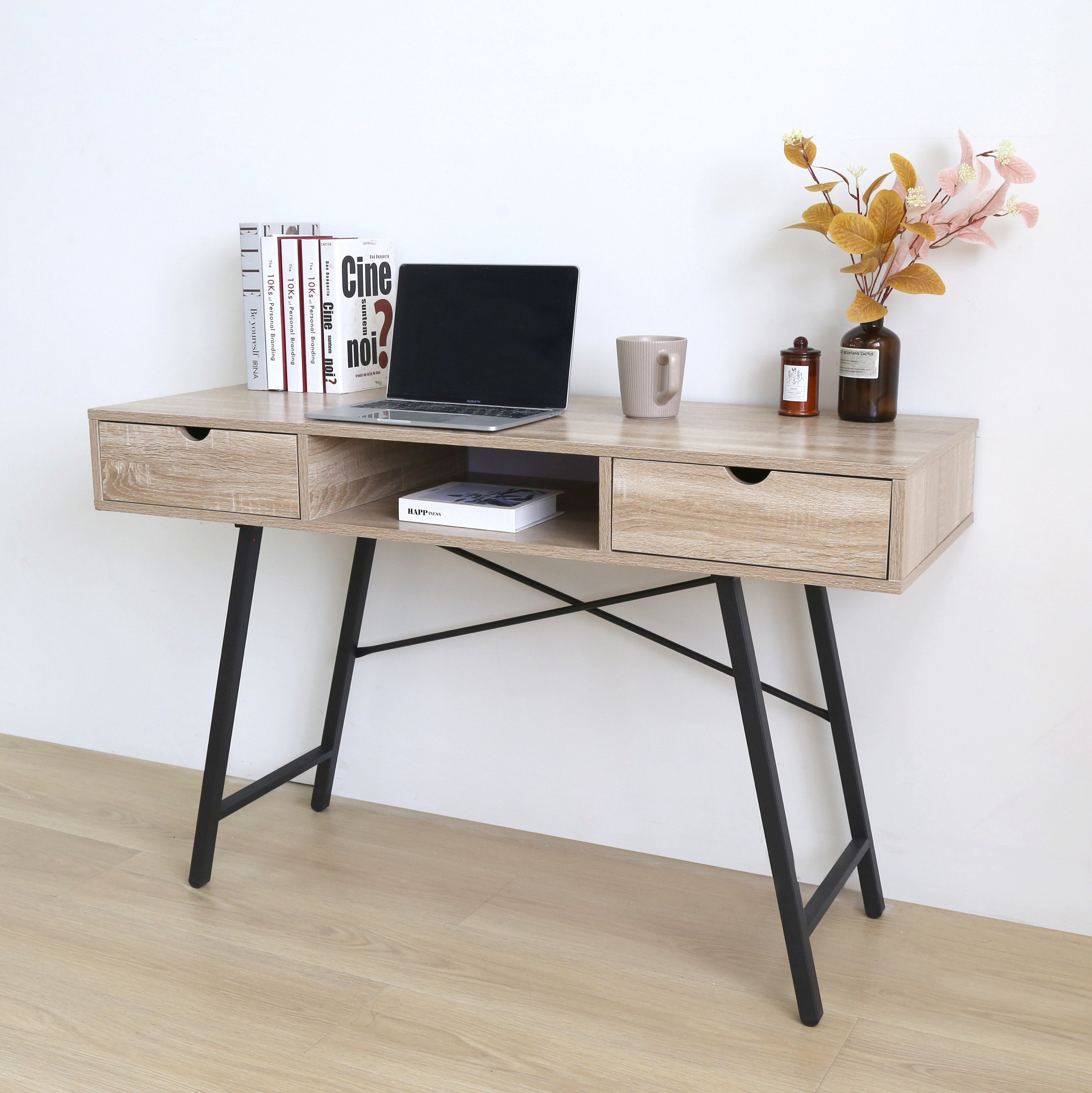 Movo Denver 2-Drawer Study Desk-hbxfurniture-office-desks-image-1