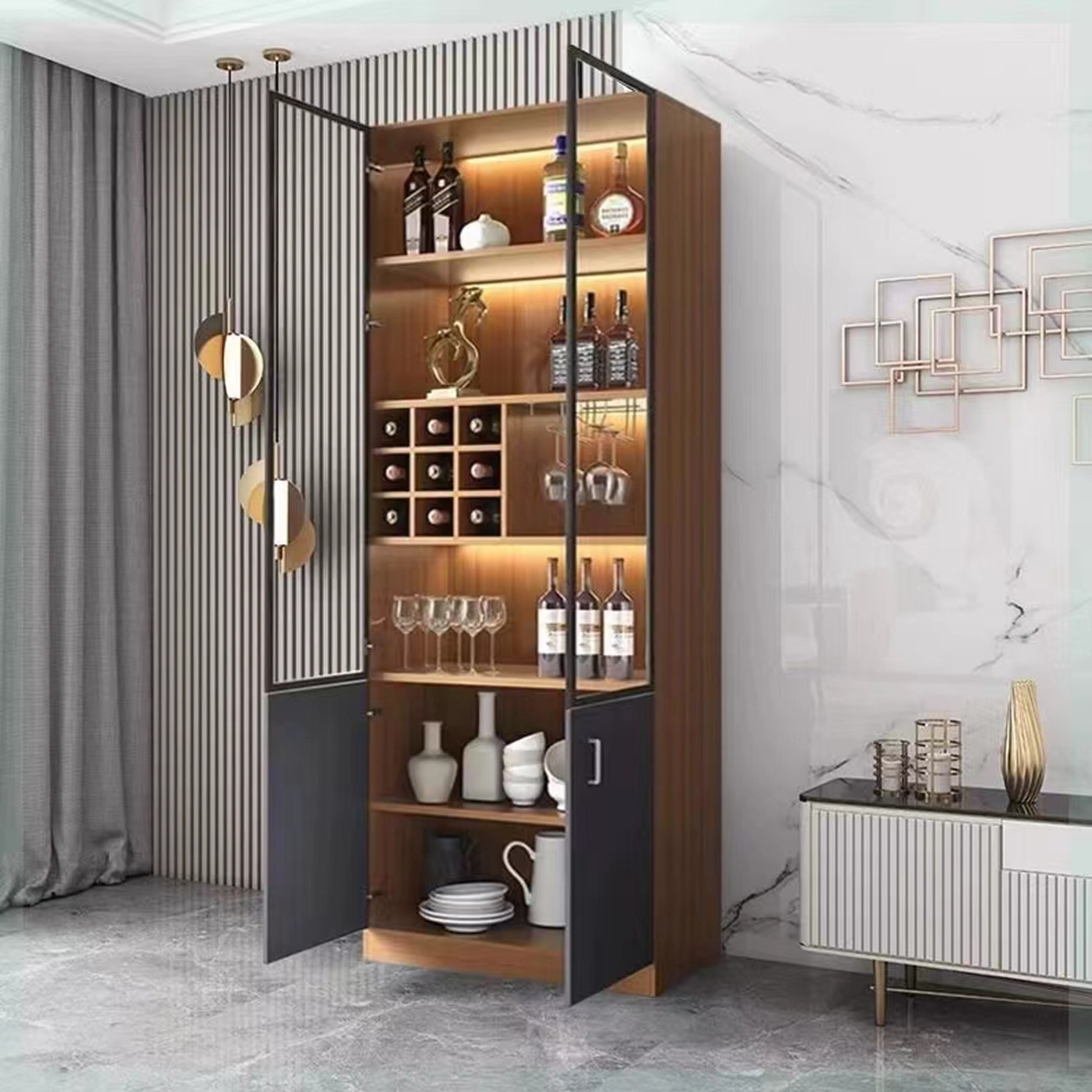 وحدة مشرب بباب زجاجي من كولومبيا-hbxfurniture-diningroom-barcountersandbarstools-image-1