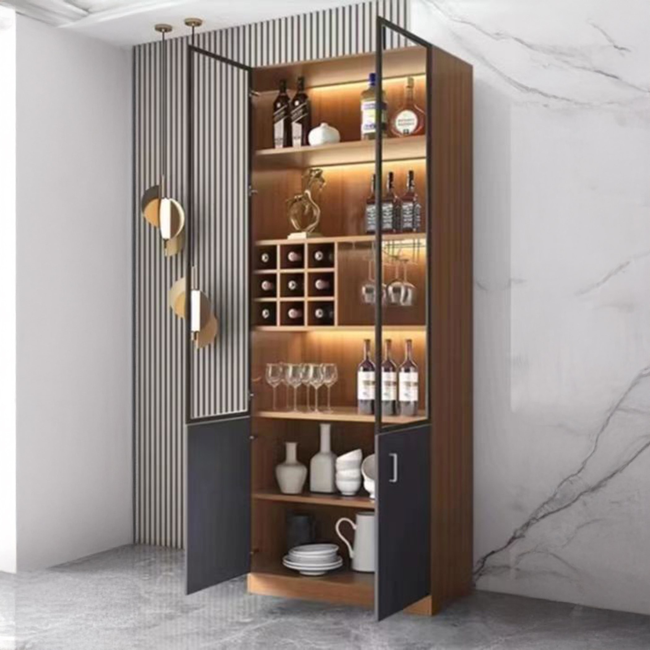 وحدة مشرب بباب زجاجي من كولومبيا-hbxfurniture-diningroom-barcountersandbarstools-image-3