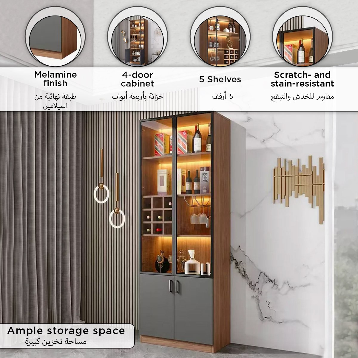 وحدة مشرب بباب زجاجي من كولومبيا-hbxfurniture-diningroom-barcountersandbarstools-image-6
