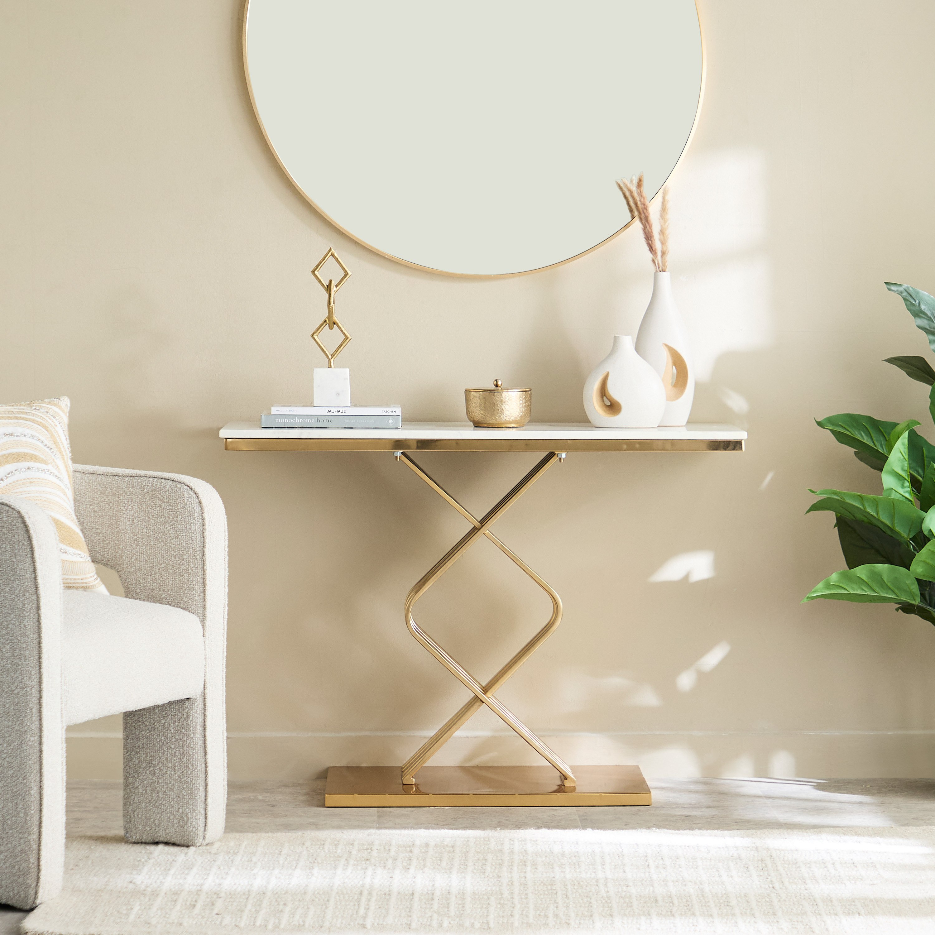 طاولة كونسول بسطح من الرخام الأصلي - صوفيا من كافون-hbxfurniture-tablesandstands-consoletables-image-5