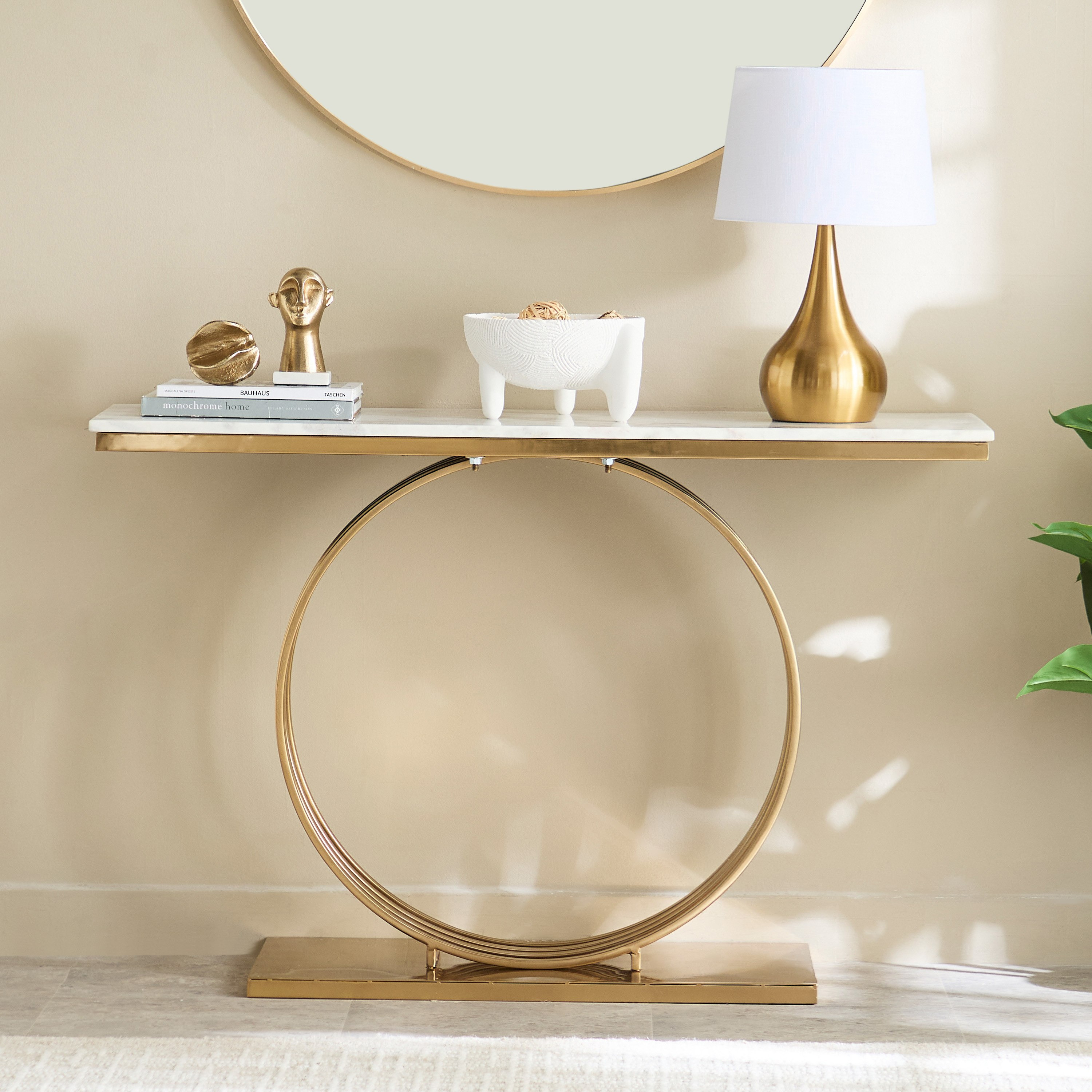 Cavon Ringa Genuine Marble Top Console Table-hbxfurniture-tablesandstands-consoletables-image-2