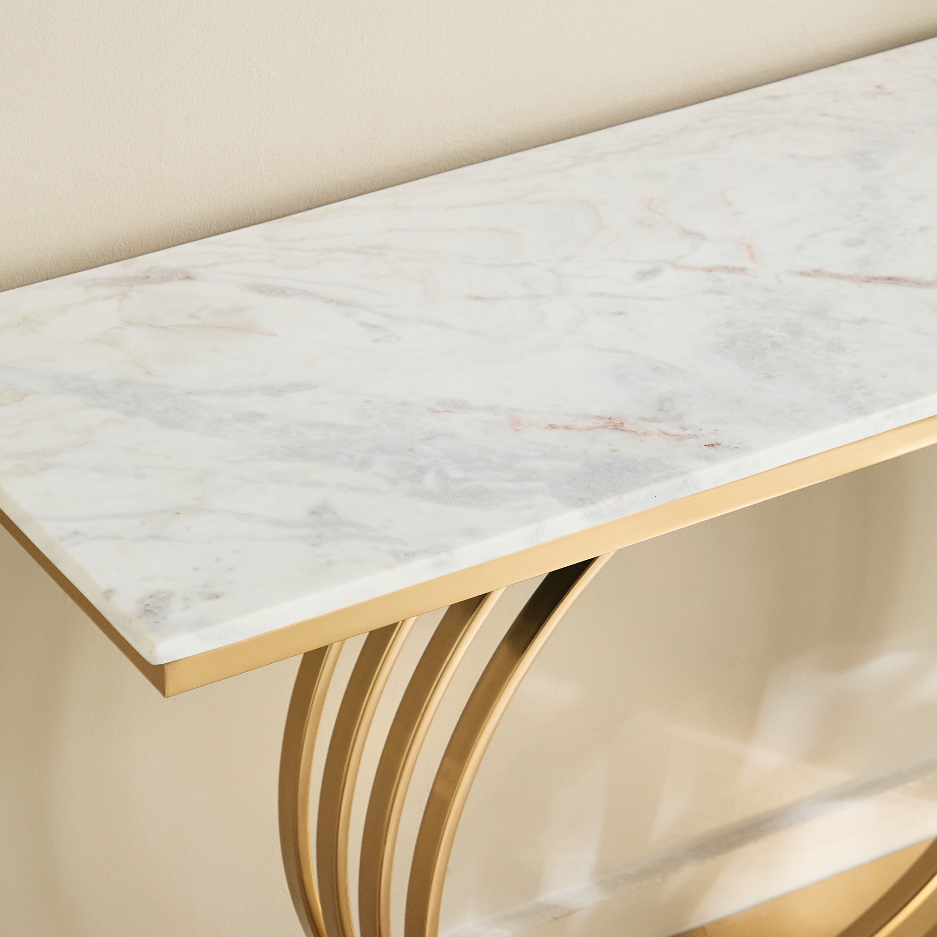 Cavon Ringa Genuine Marble Top Console Table-hbxfurniture-tablesandstands-consoletables-image-3