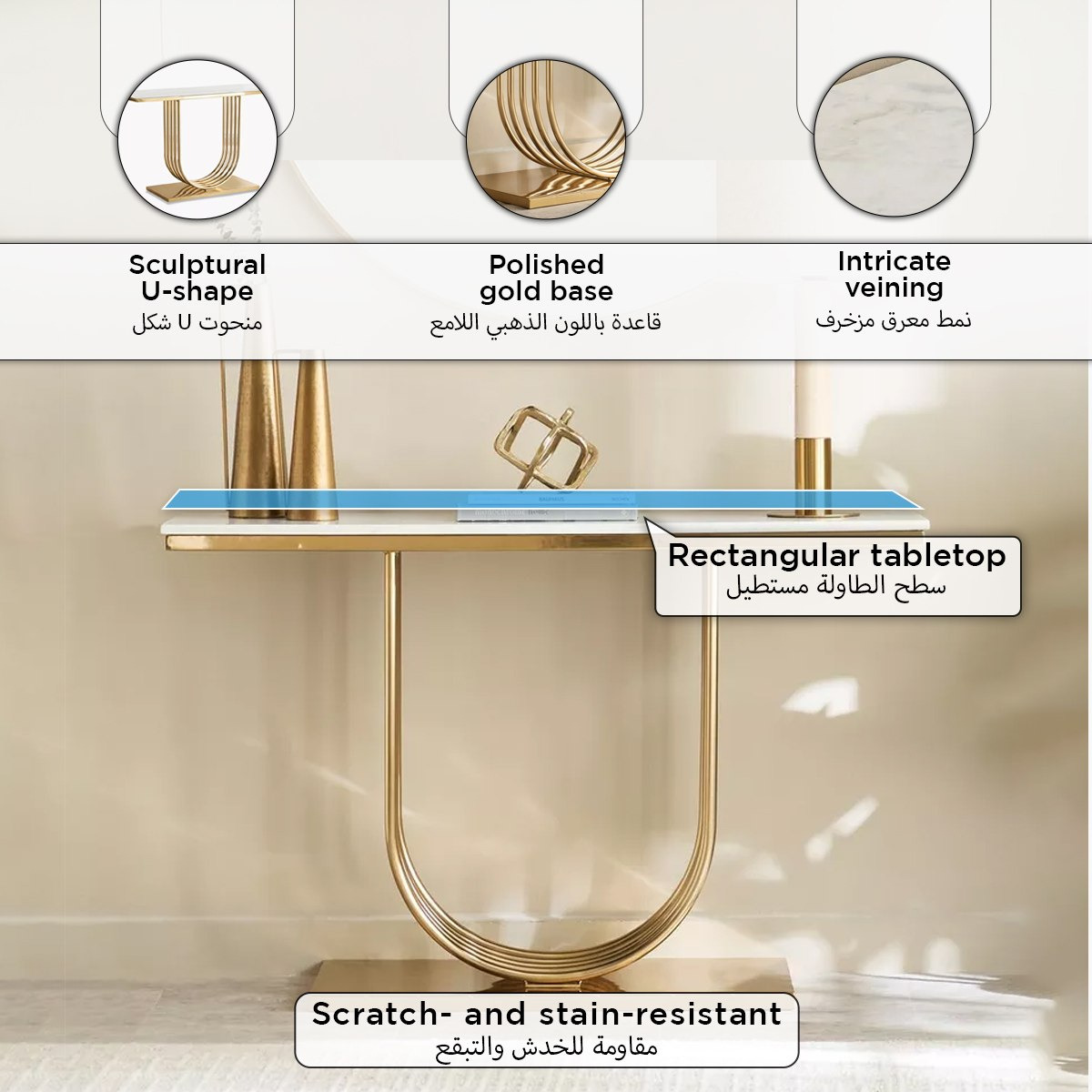 طاولة كونسول بسطح من الرخام الأصلي - بالما من كافون-hbxfurniture-tablesandstands-consoletables-image-9