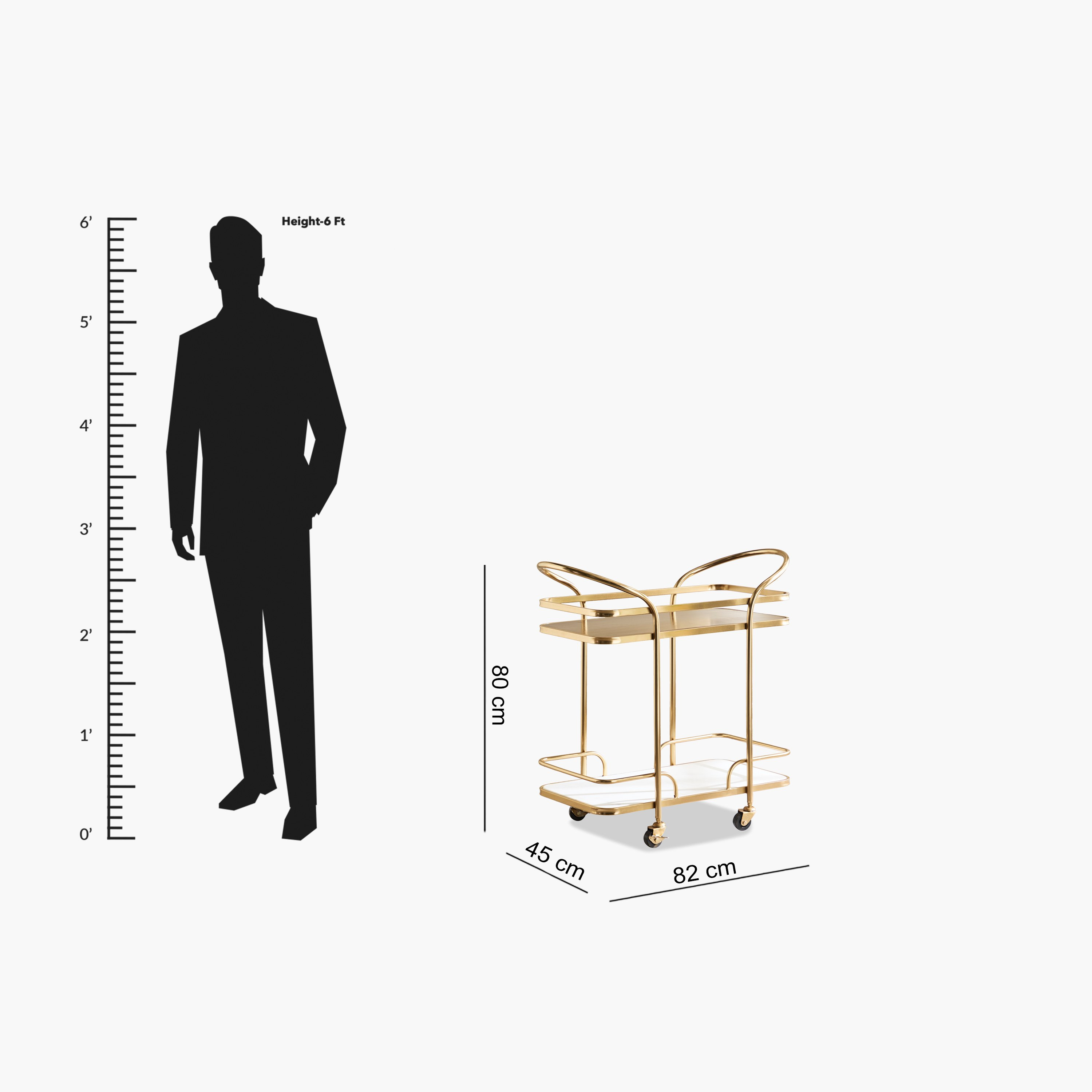 Cavon Steward Solid Wood and Genuine Marble Shelf Serving Trolley-hbxlivingroom-tablesandstands-servingtrolleys-image-8